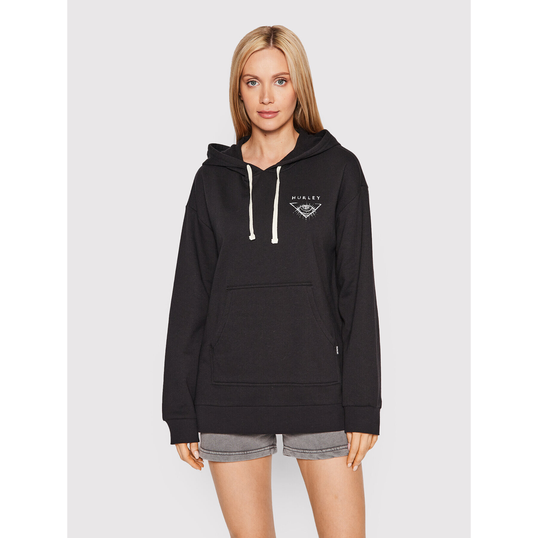 Hurley Mikina Omen Boyfriend 3HJ5060533 Černá Oversize - Pepit.cz