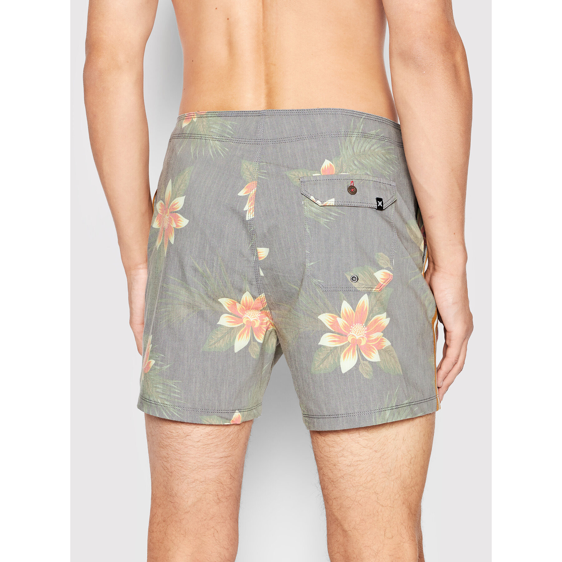 Hurley Plavecké šortky Phantom Naturals Sessions MBS0011050 Šedá Regular Fit - Pepit.cz