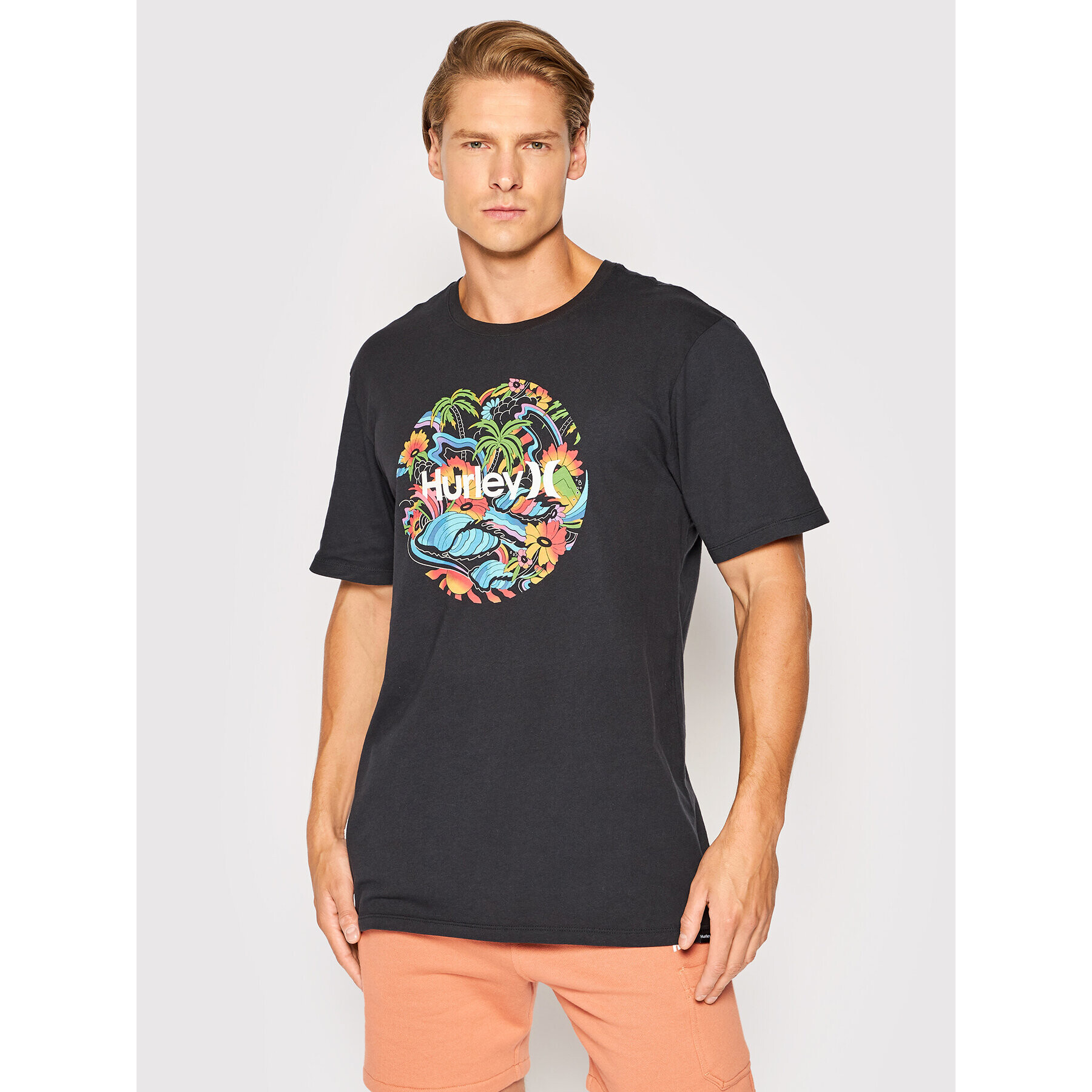 Hurley T-Shirt Paradise Trip MTS0029930 Černá Regular Fit - Pepit.cz