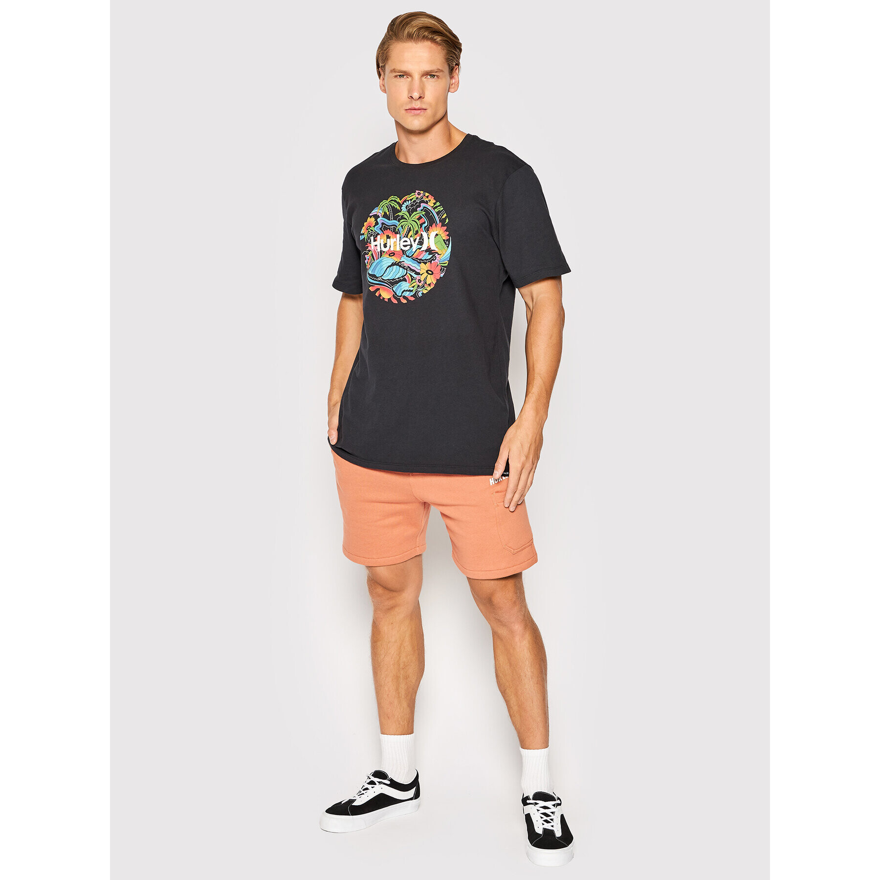 Hurley T-Shirt Paradise Trip MTS0029930 Černá Regular Fit - Pepit.cz