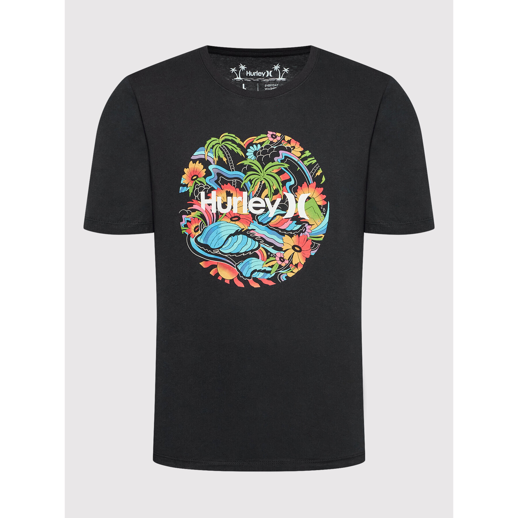 Hurley T-Shirt Paradise Trip MTS0029930 Černá Regular Fit - Pepit.cz