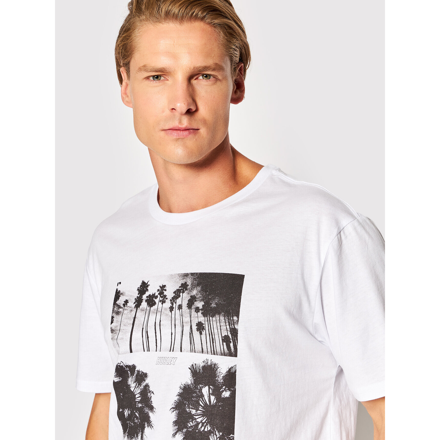 Hurley T-Shirt Photo Palm AMTS22Q1PP Bílá Regular Fit - Pepit.cz