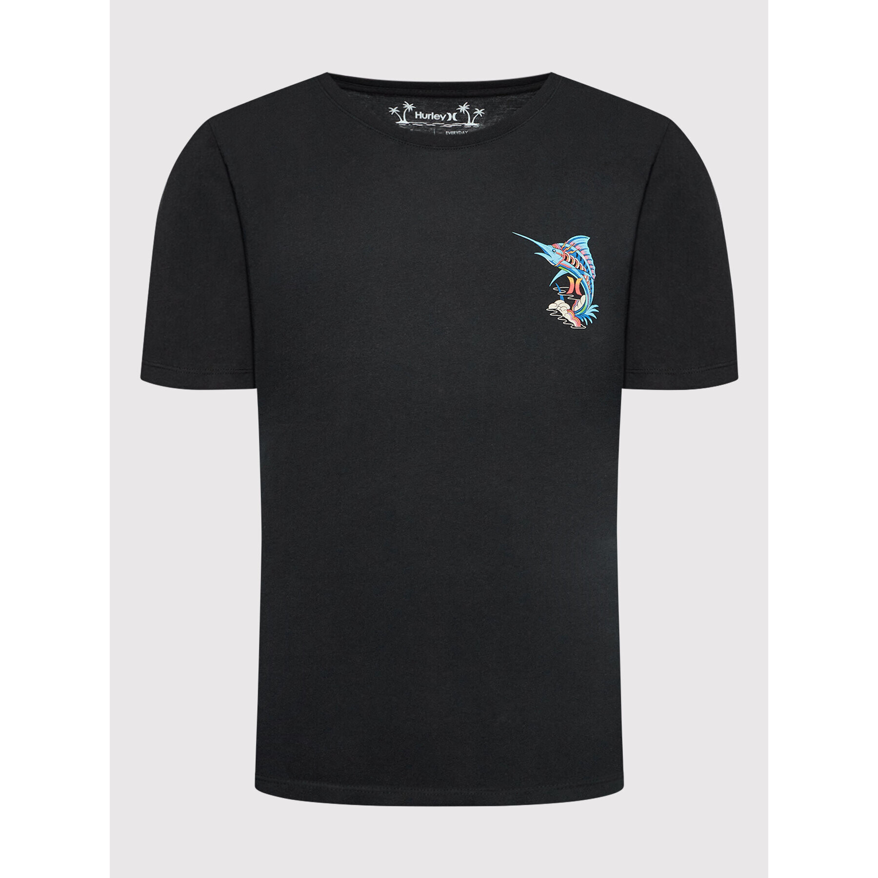 Hurley T-Shirt Trippy Fish MTS0029890 Černá Regular Fit - Pepit.cz