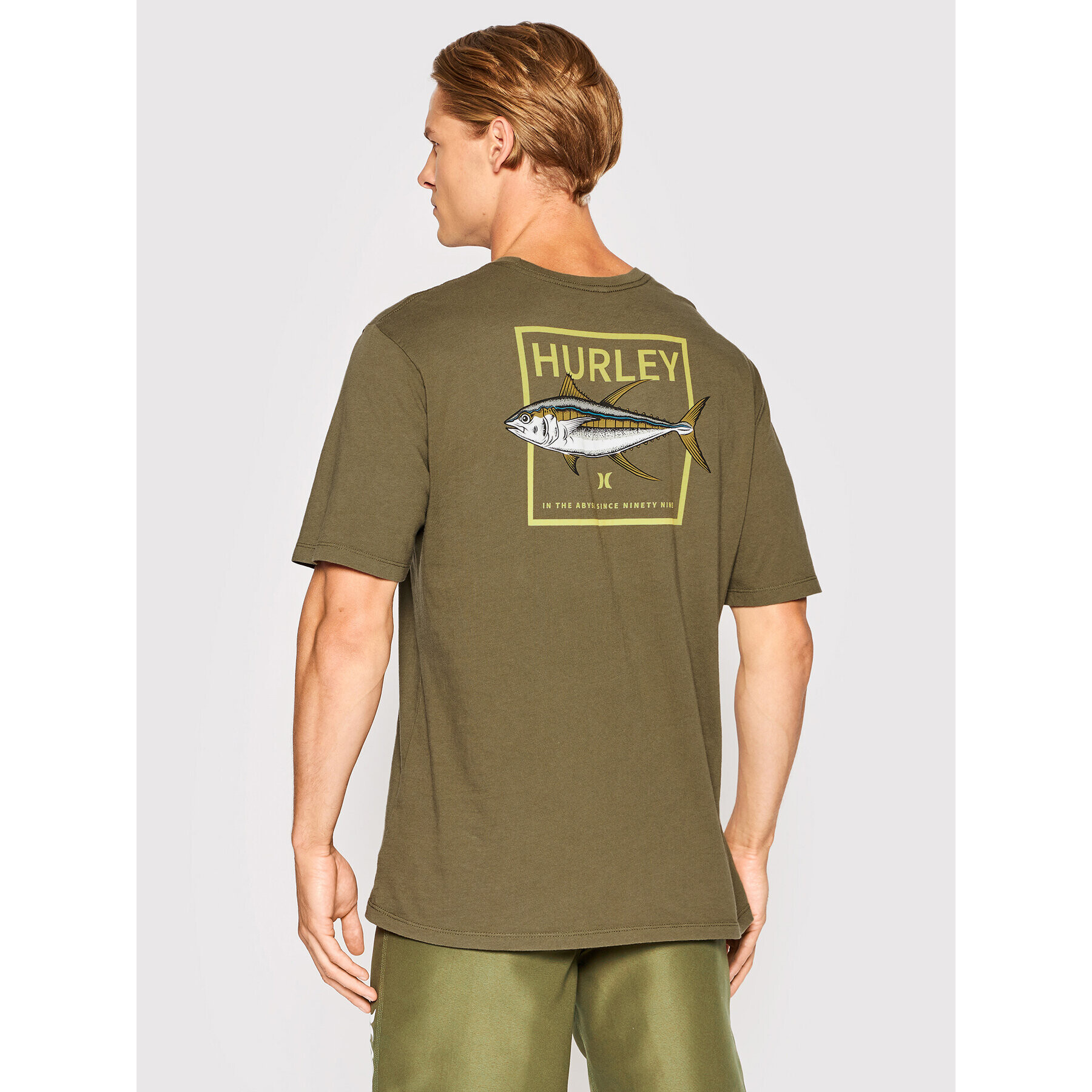 Hurley T-Shirt Wash Toro MTS0029820 Zelená Regular Fit - Pepit.cz