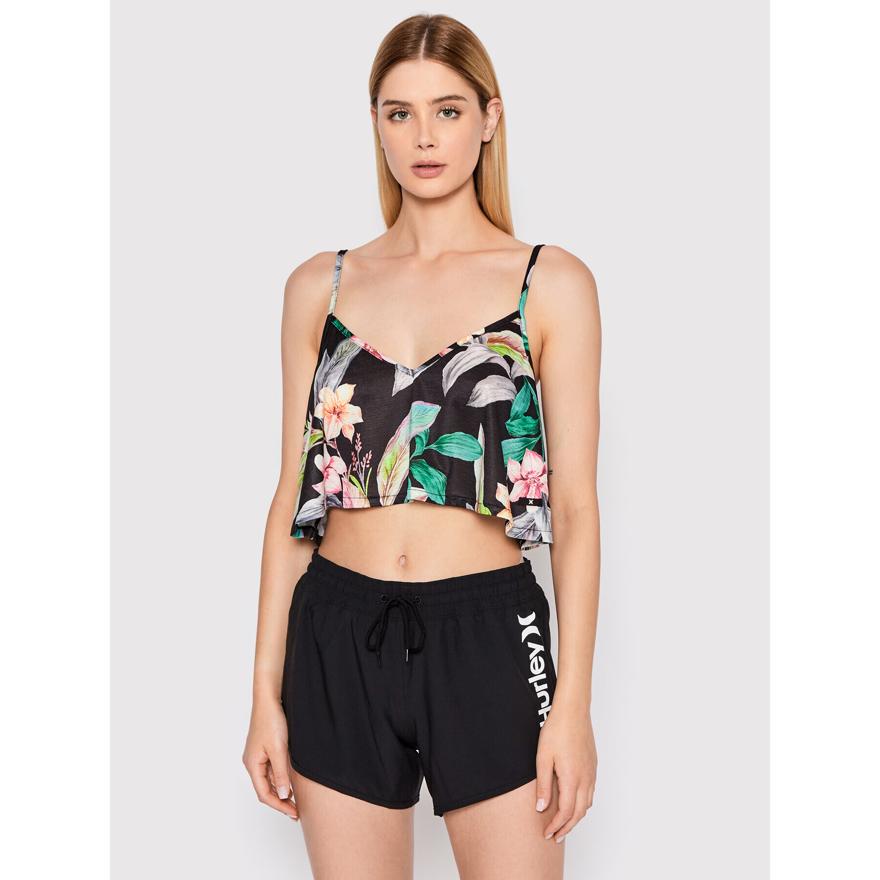 Hurley Top Flora V Front Flounce HC0100D Barevná Loose Fit - Pepit.cz