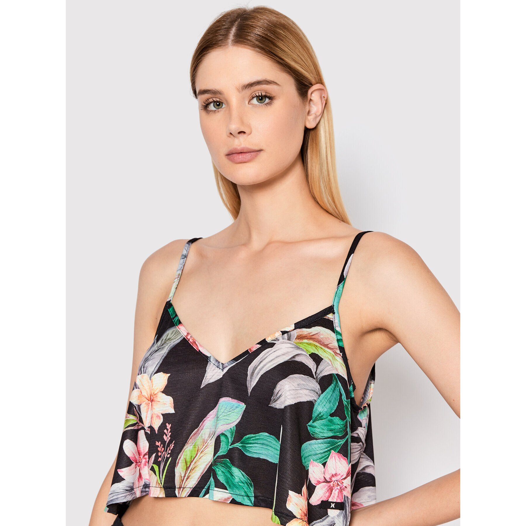 Hurley Top Flora V Front Flounce HC0100D Barevná Loose Fit - Pepit.cz