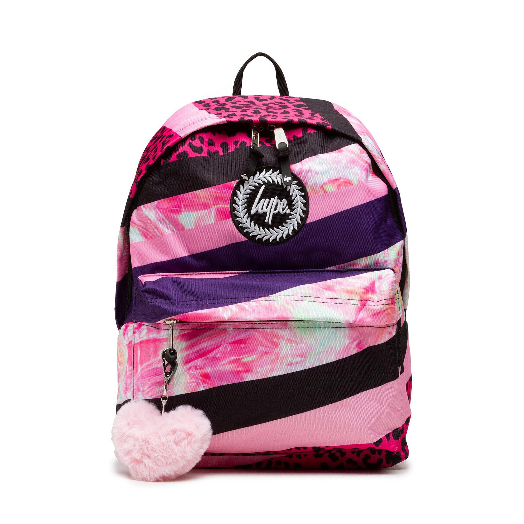 HYPE Batoh Dark Pink Stripe Crest Backpack YVLR-653 Růžová - Pepit.cz