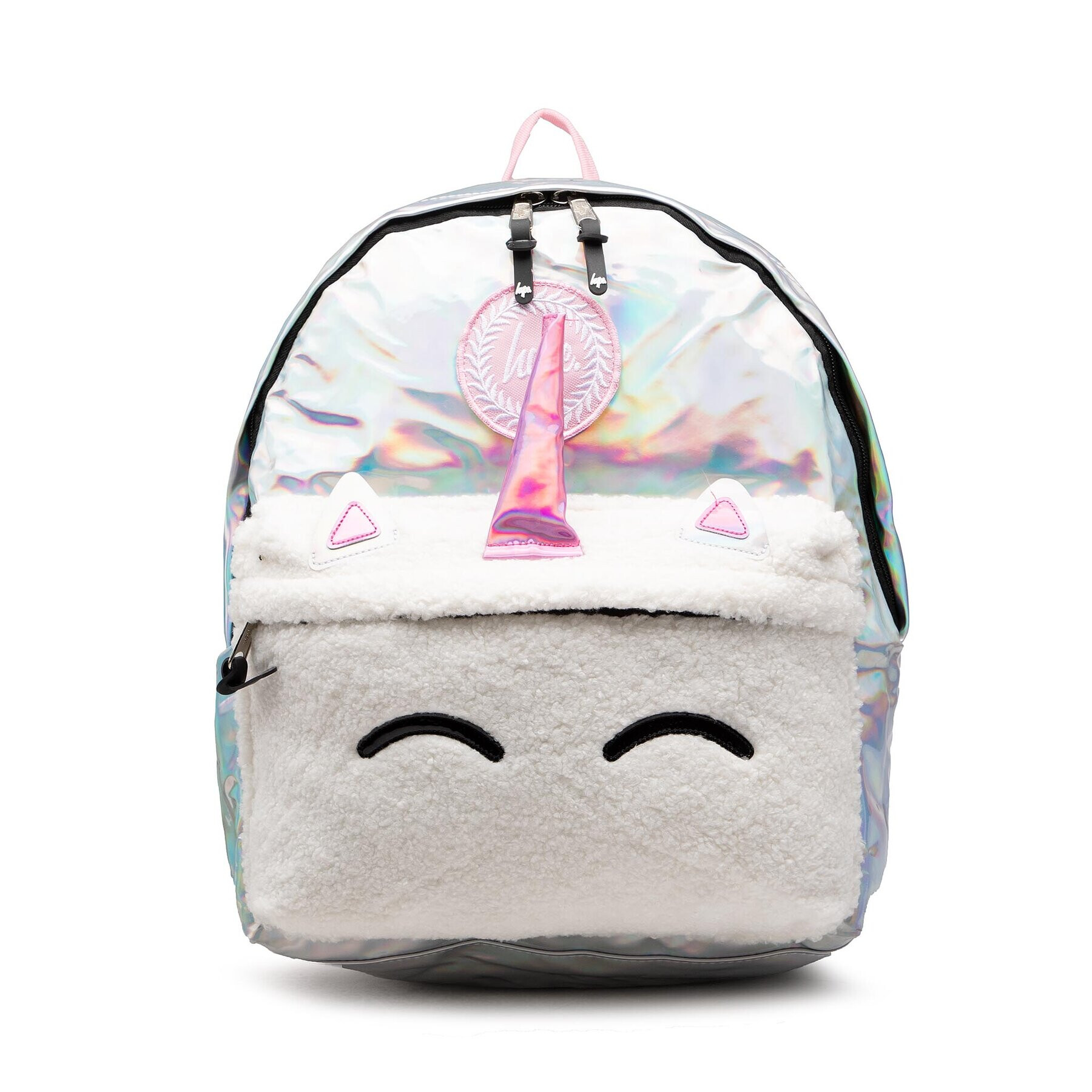 HYPE Batoh Holographic Unicorn Crest Backpack YVLR-644 Stříbrná - Pepit.cz