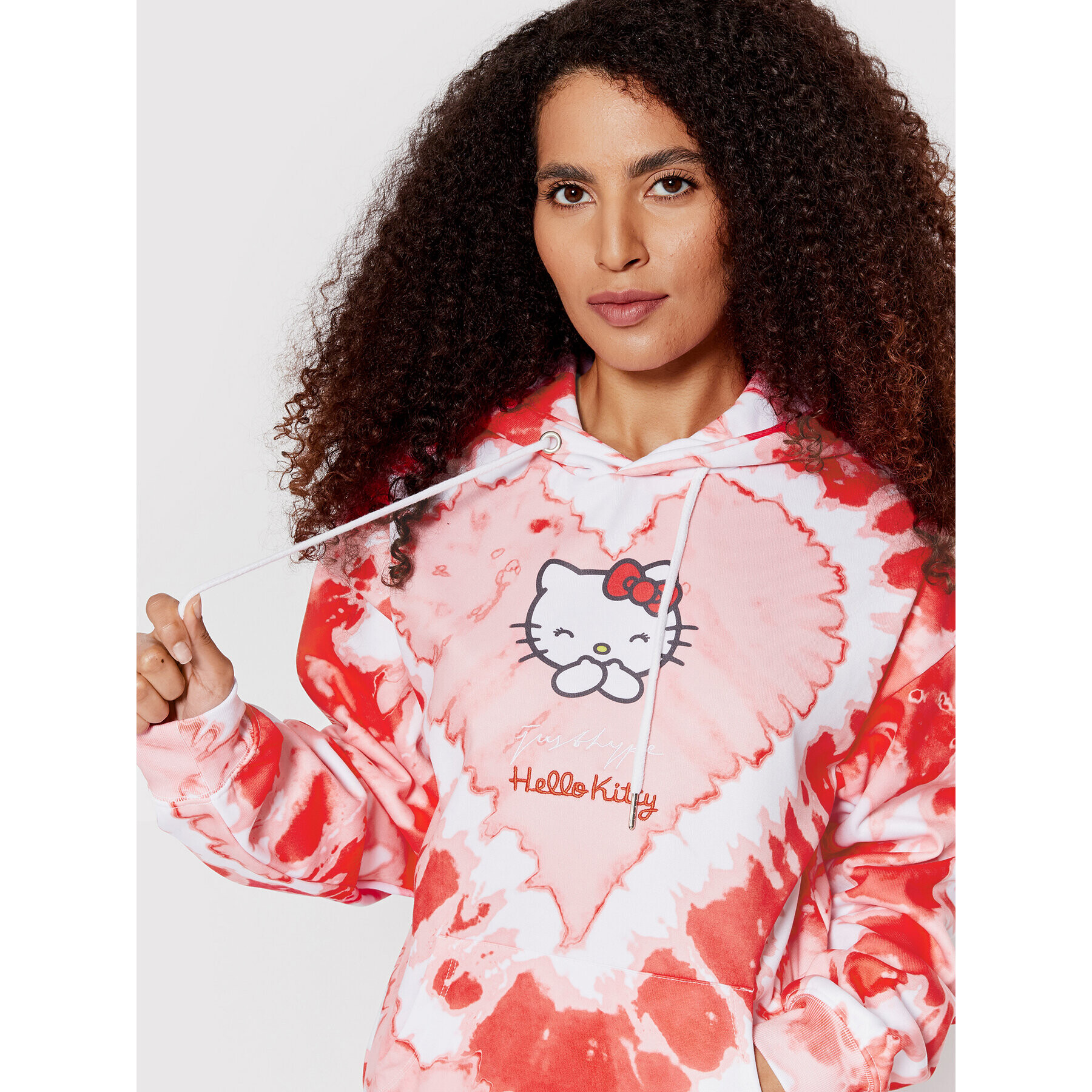 HYPE Mikina HELLO KITTY TWAO-2093 Červená Regular Fit - Pepit.cz