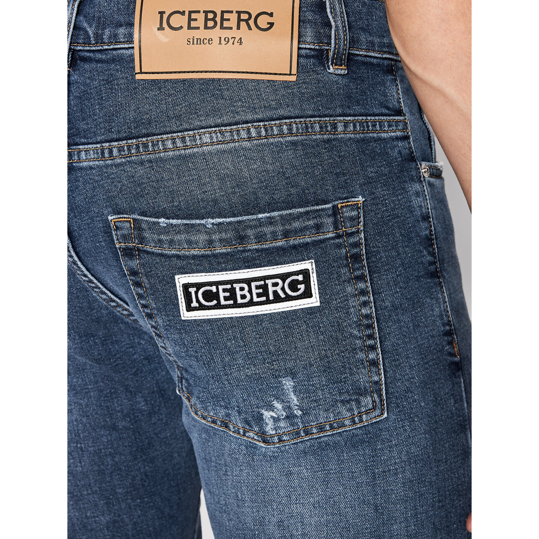 Iceberg Jeansy 2SL260036001 Tmavomodrá Slim Fit - Pepit.cz