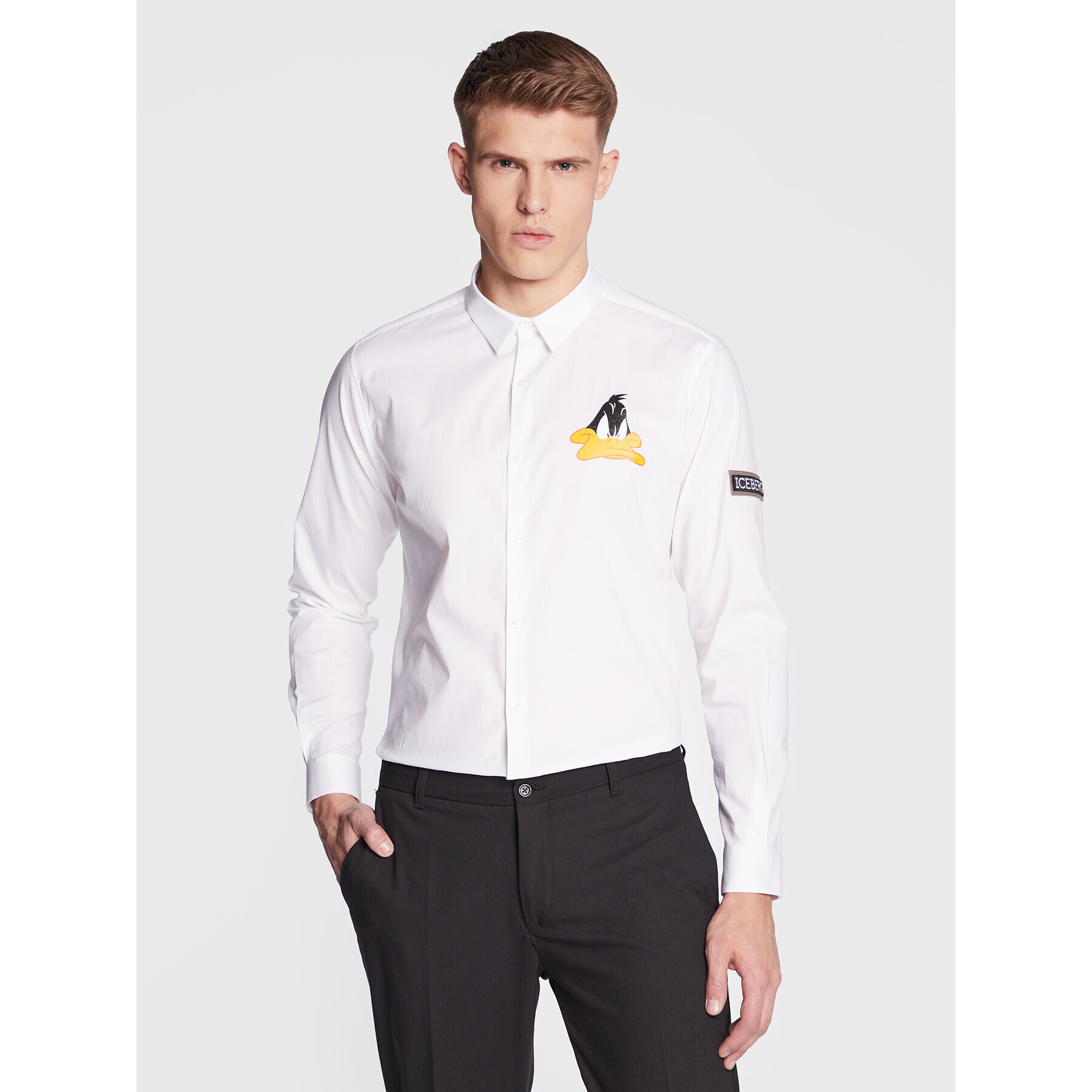 Iceberg Košile Looney Tunes 23EI1P0G0206210 Bílá Regular Fit - Pepit.cz