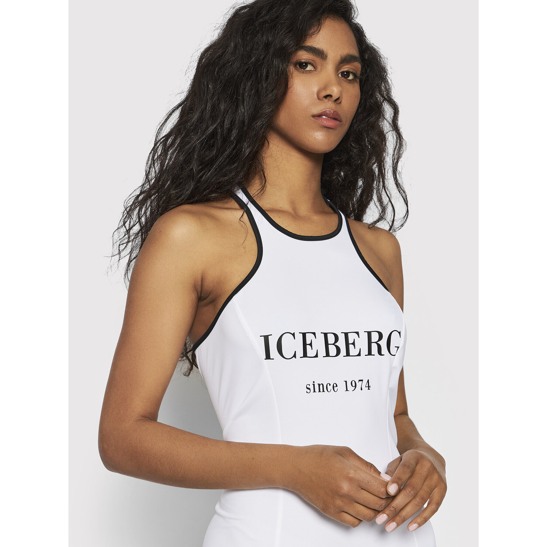 Iceberg Letní šaty ICE2WCU03 Bílá Regular Fit - Pepit.cz