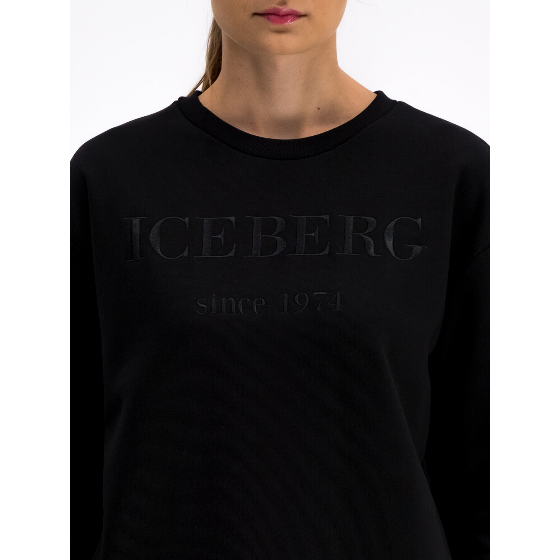 Iceberg Mikina 19II2P0E0126330 Černá Regular Fit - Pepit.cz