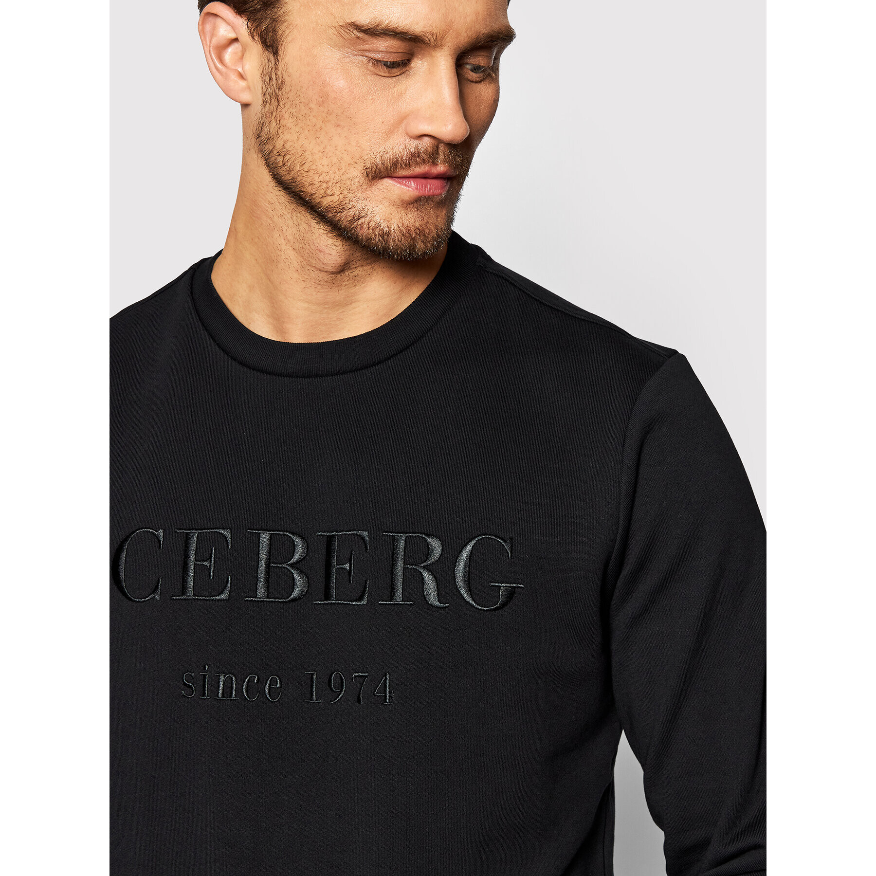 Iceberg Mikina 21II1P0E0506300 Černá Regular Fit - Pepit.cz