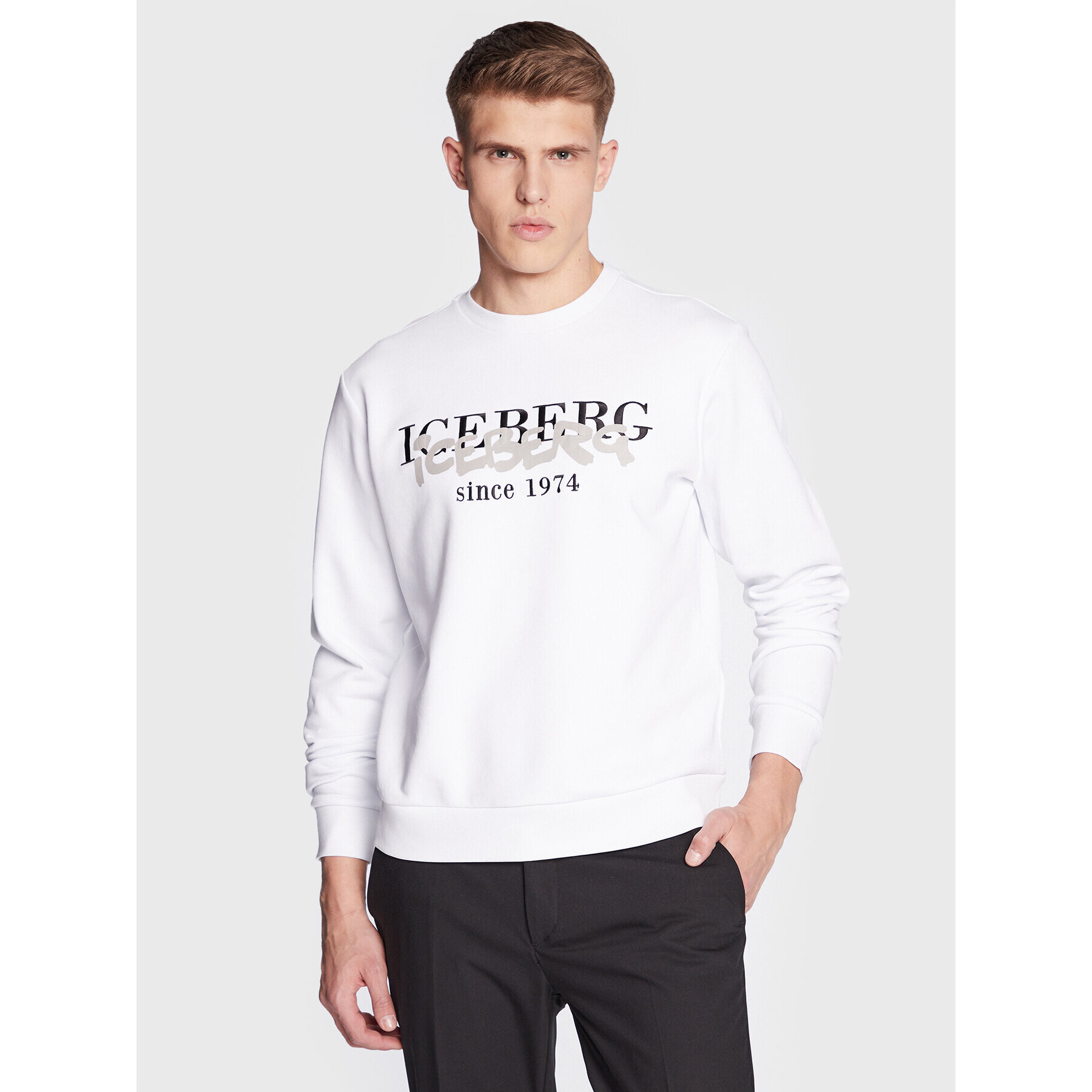 Iceberg Mikina 23EI1P0E05163021101 Bílá Regular Fit - Pepit.cz