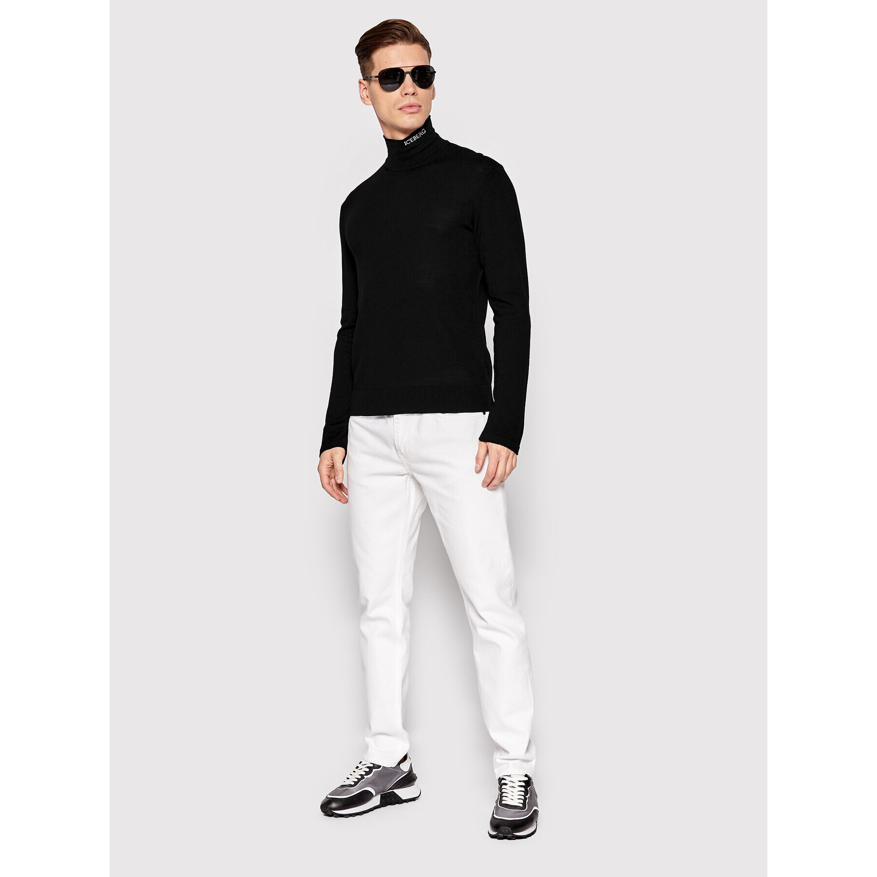 Iceberg Rolák 22IIP0A0037009 Černá Slim Fit - Pepit.cz