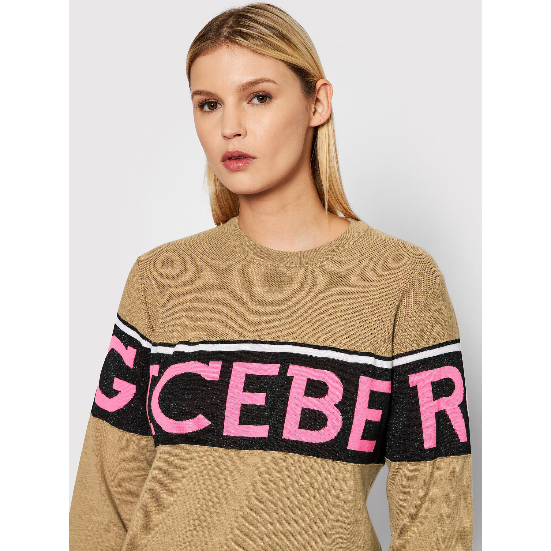 Iceberg Svetr 21II2P0A00170101922 Hnědá Regular Fit - Pepit.cz