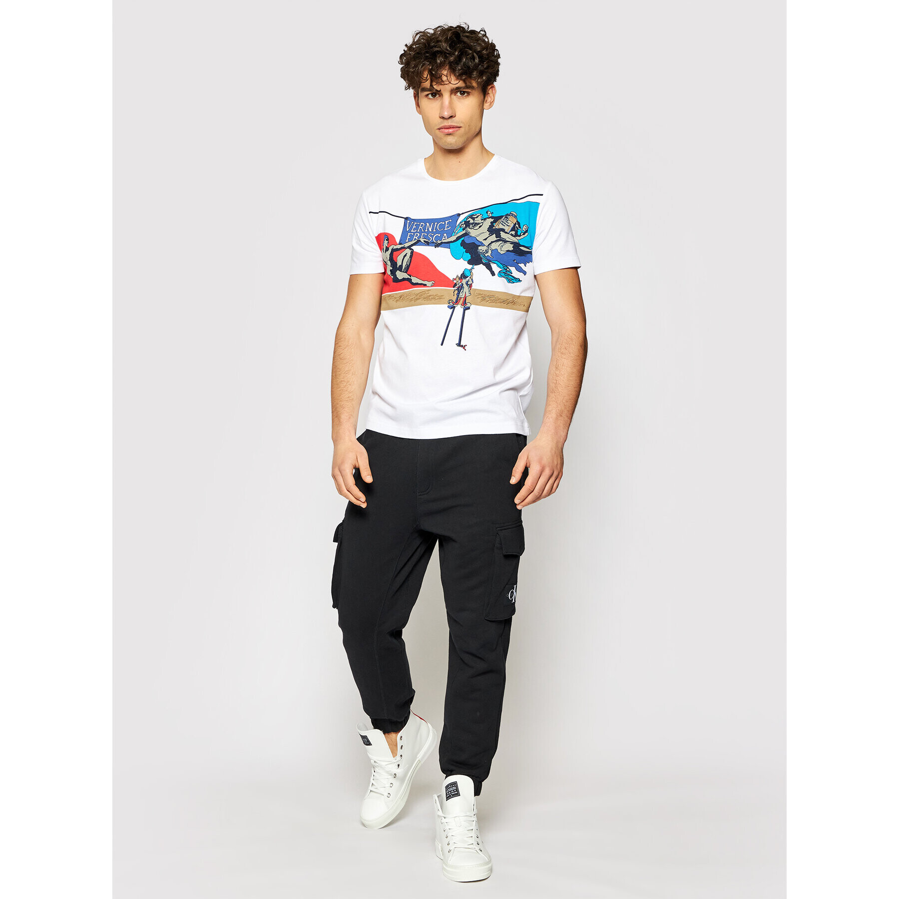 Iceberg T-Shirt 21EI1P0F01C6304 Bílá Regular Fit - Pepit.cz