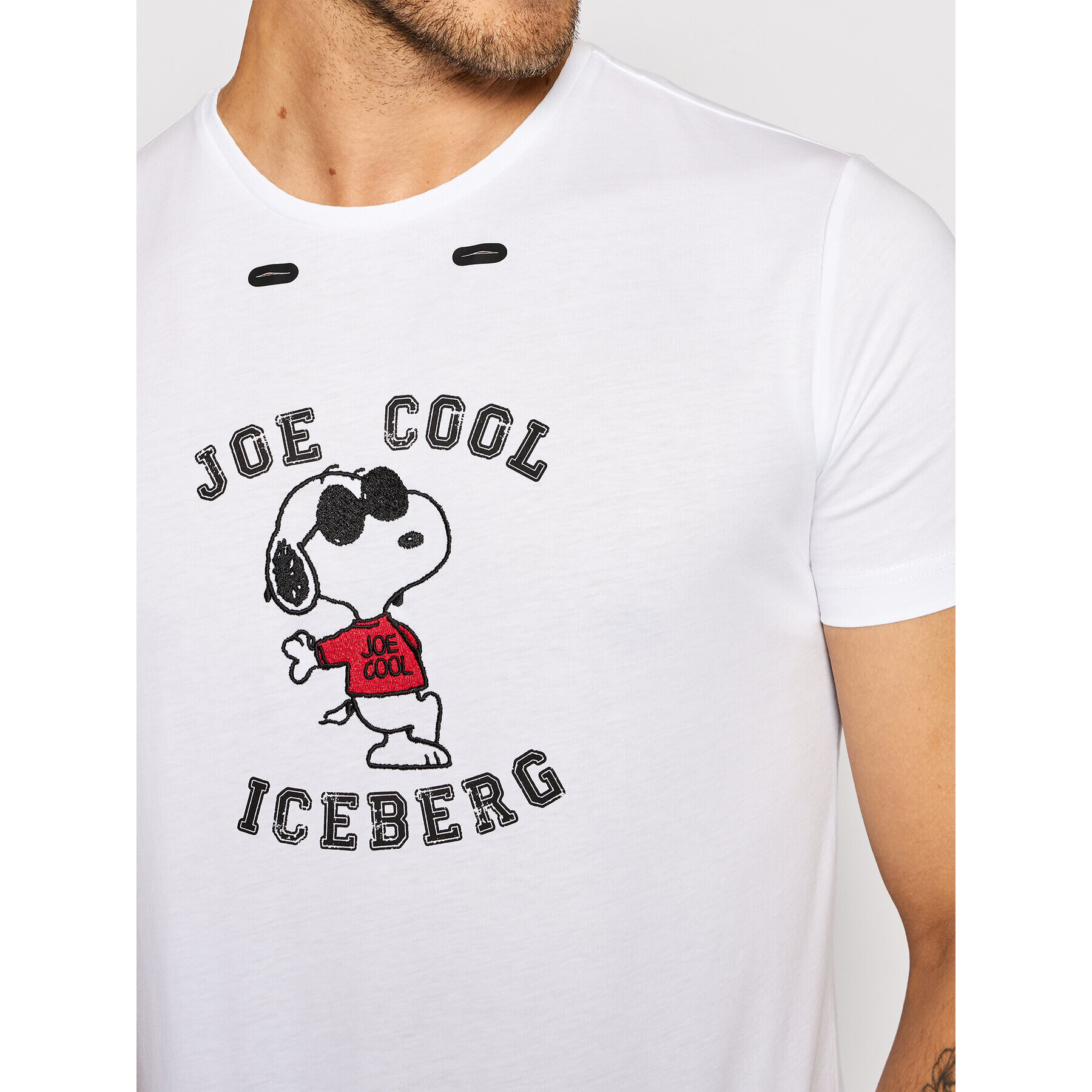 Iceberg T-Shirt 21II1P0F0156301 Bílá Slim Fit - Pepit.cz