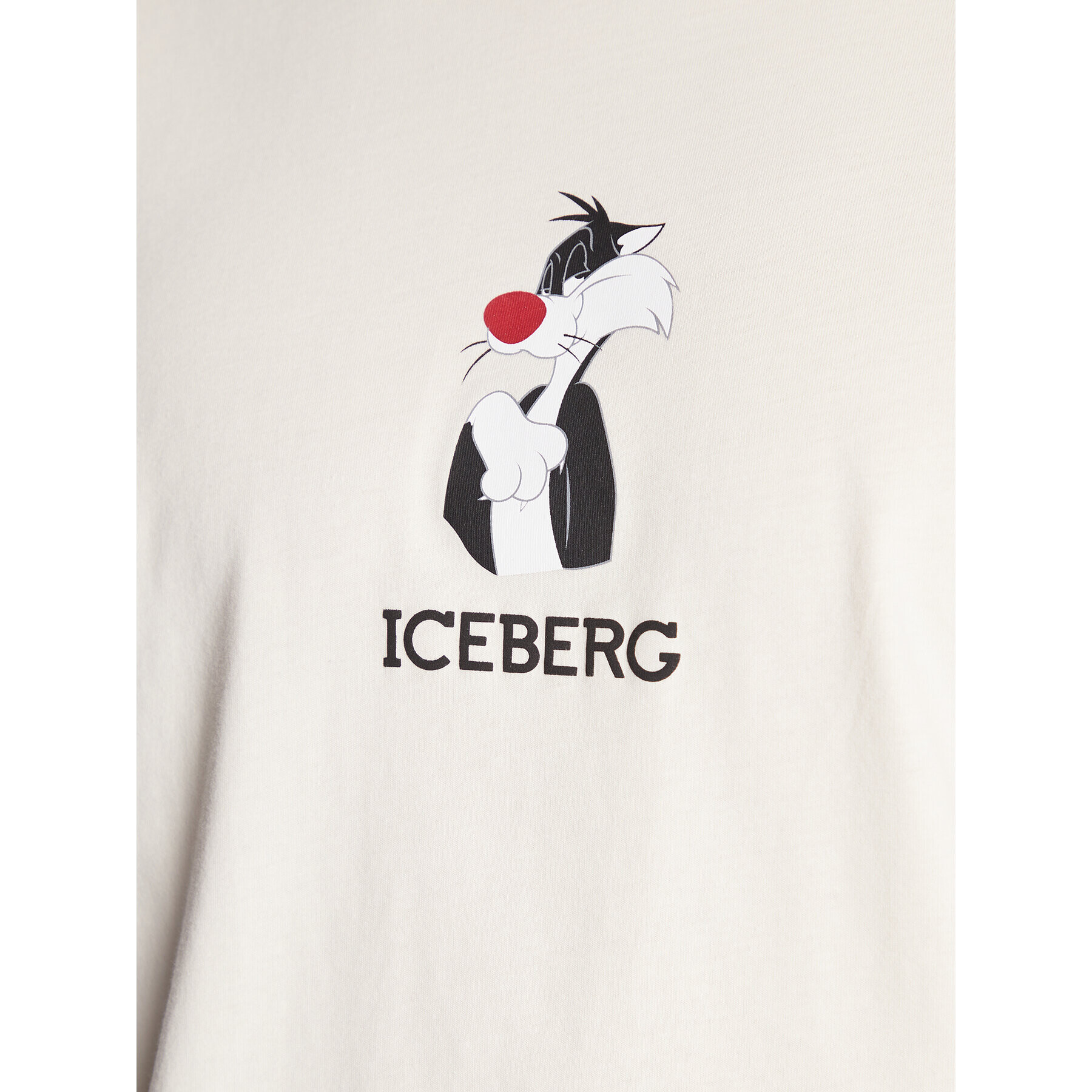 Iceberg T-Shirt F02263011094 Écru Regular Fit - Pepit.cz