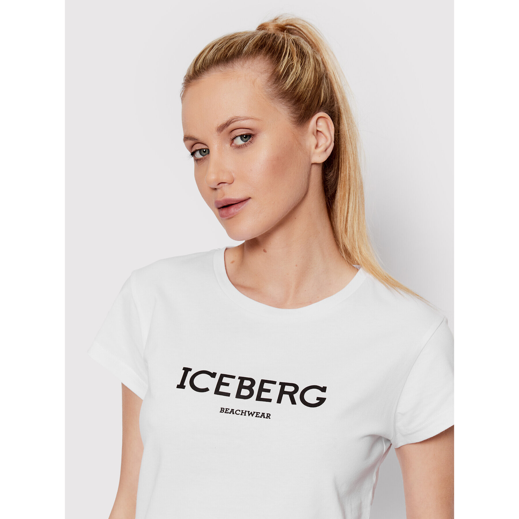 Iceberg T-Shirt ICE2WTS01 Bílá Regular Fit - Pepit.cz