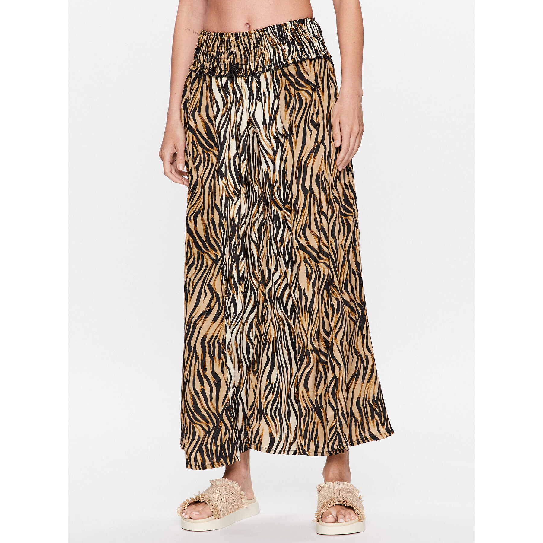 Iconique Kalhoty culottes IC23 124 Hnědá Oversize - Pepit.cz