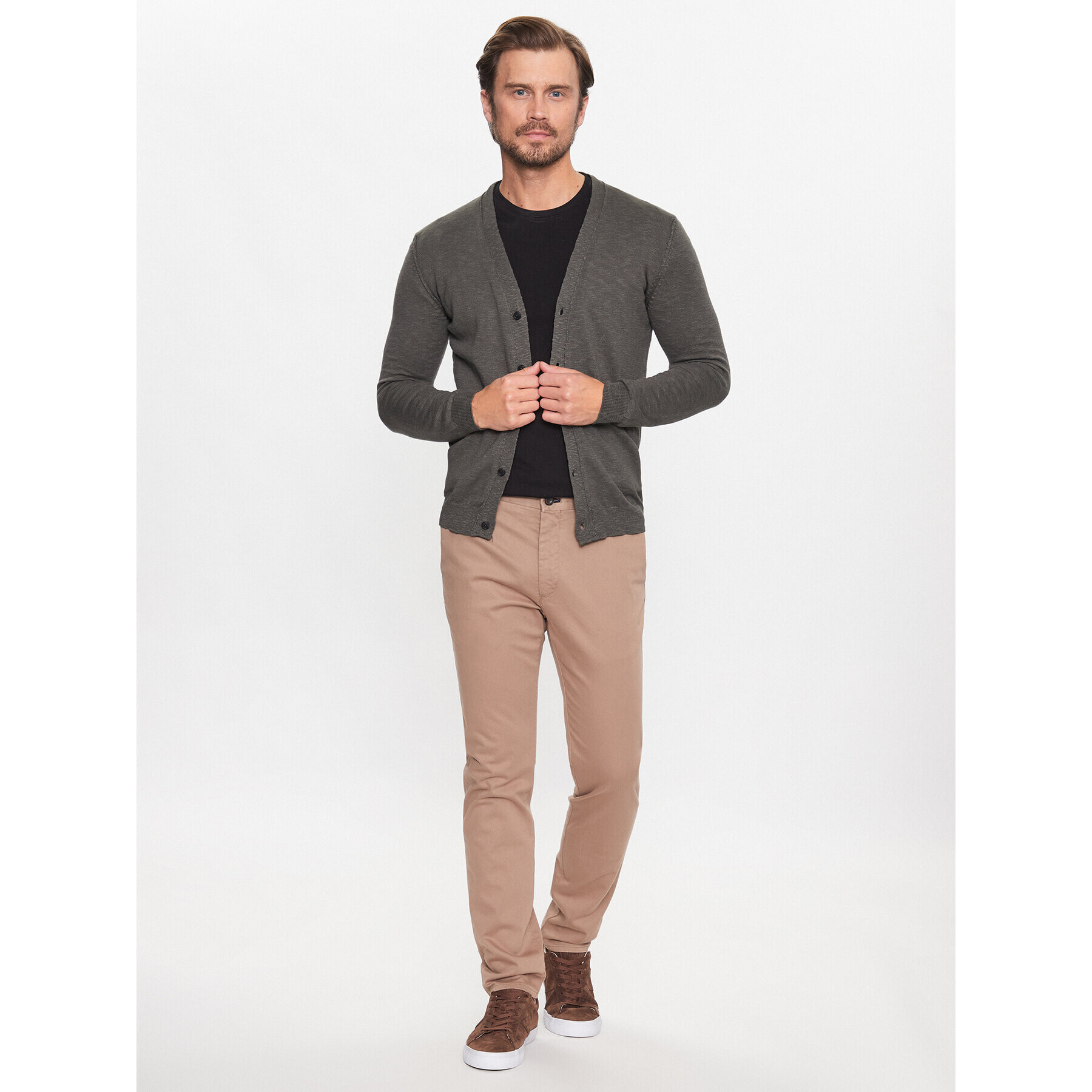 Imperial Kardigan M553B302 Khaki Regular Fit - Pepit.cz