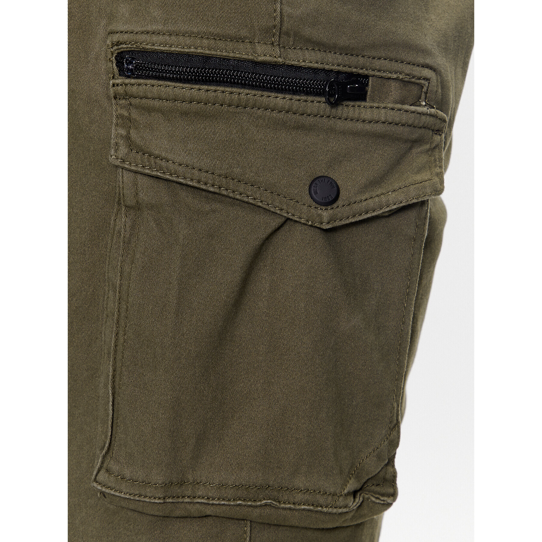 INDICODE Šortky z materiálu Agron 70-557 Khaki Regular Fit - Pepit.cz