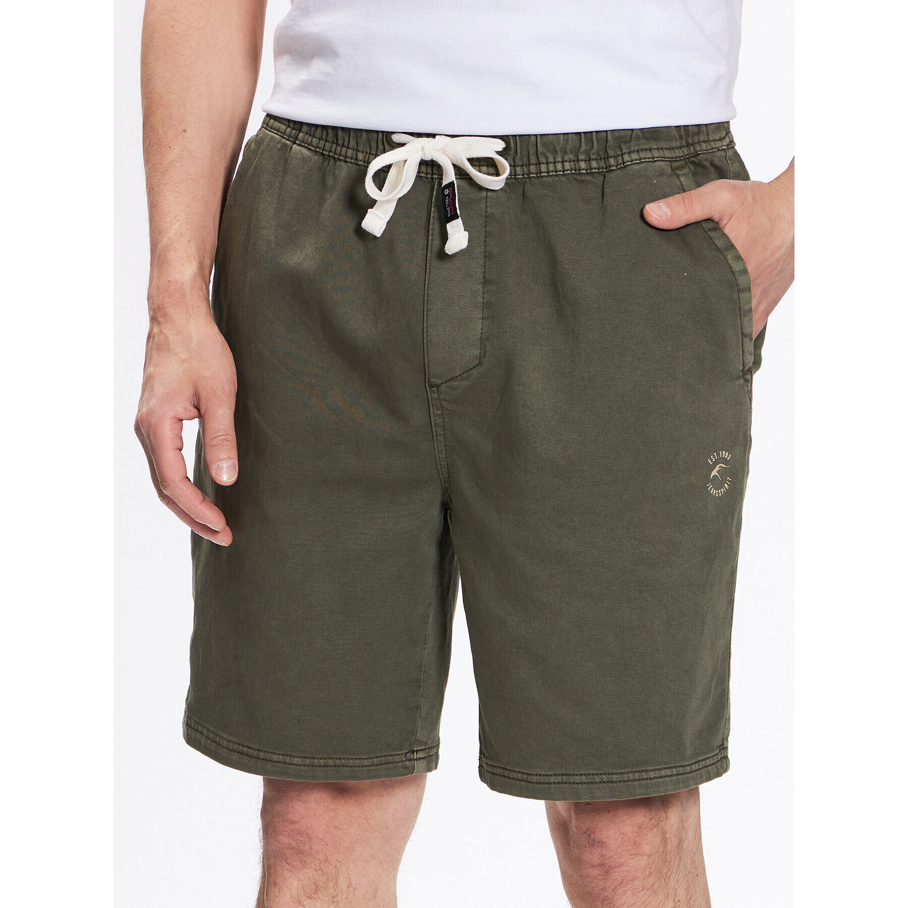 INDICODE Šortky z materiálu Kendari 70-679 Khaki Regular Fit - Pepit.cz