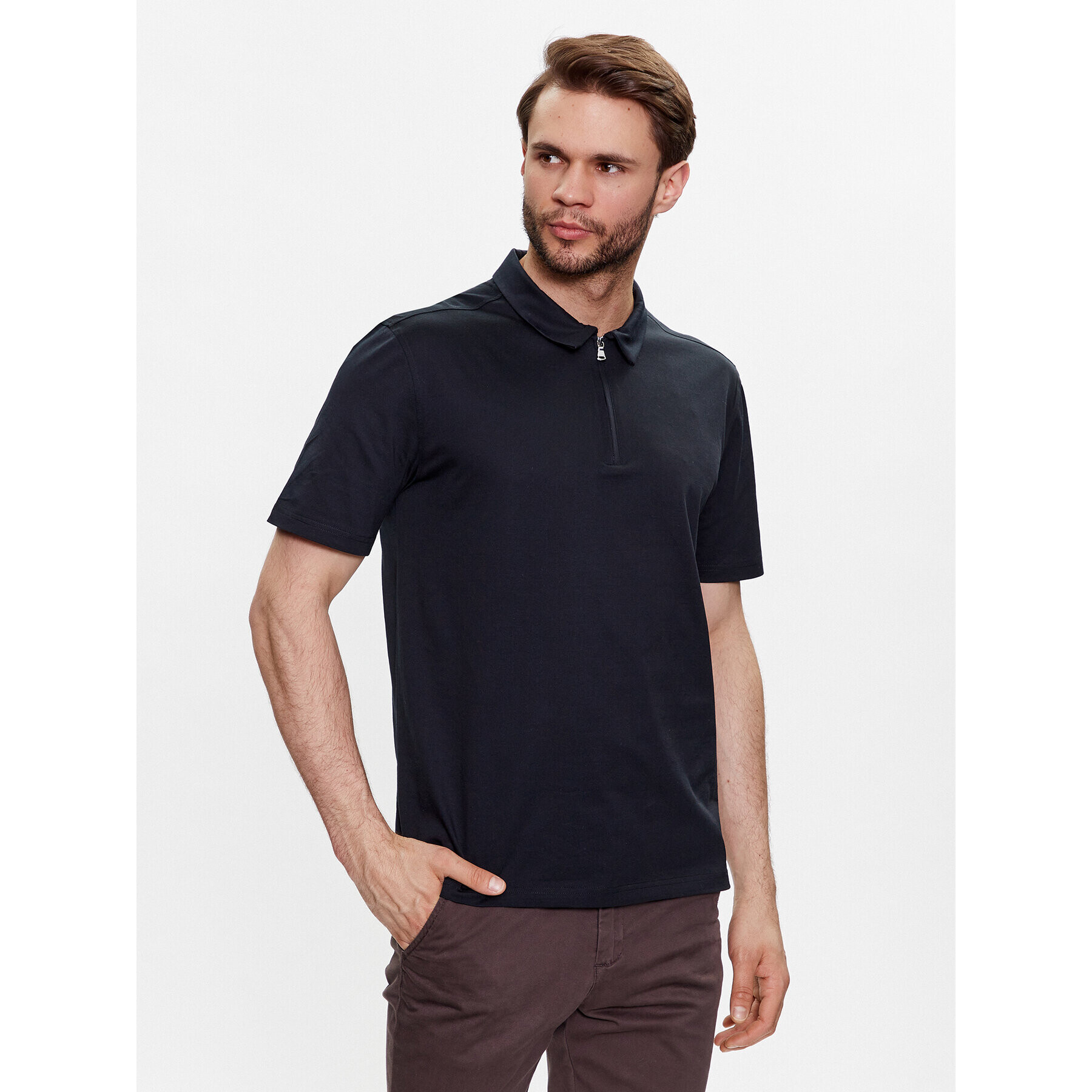 J.Lindeberg Polokošile Asher FMJT09224 Černá Regular Fit - Pepit.cz