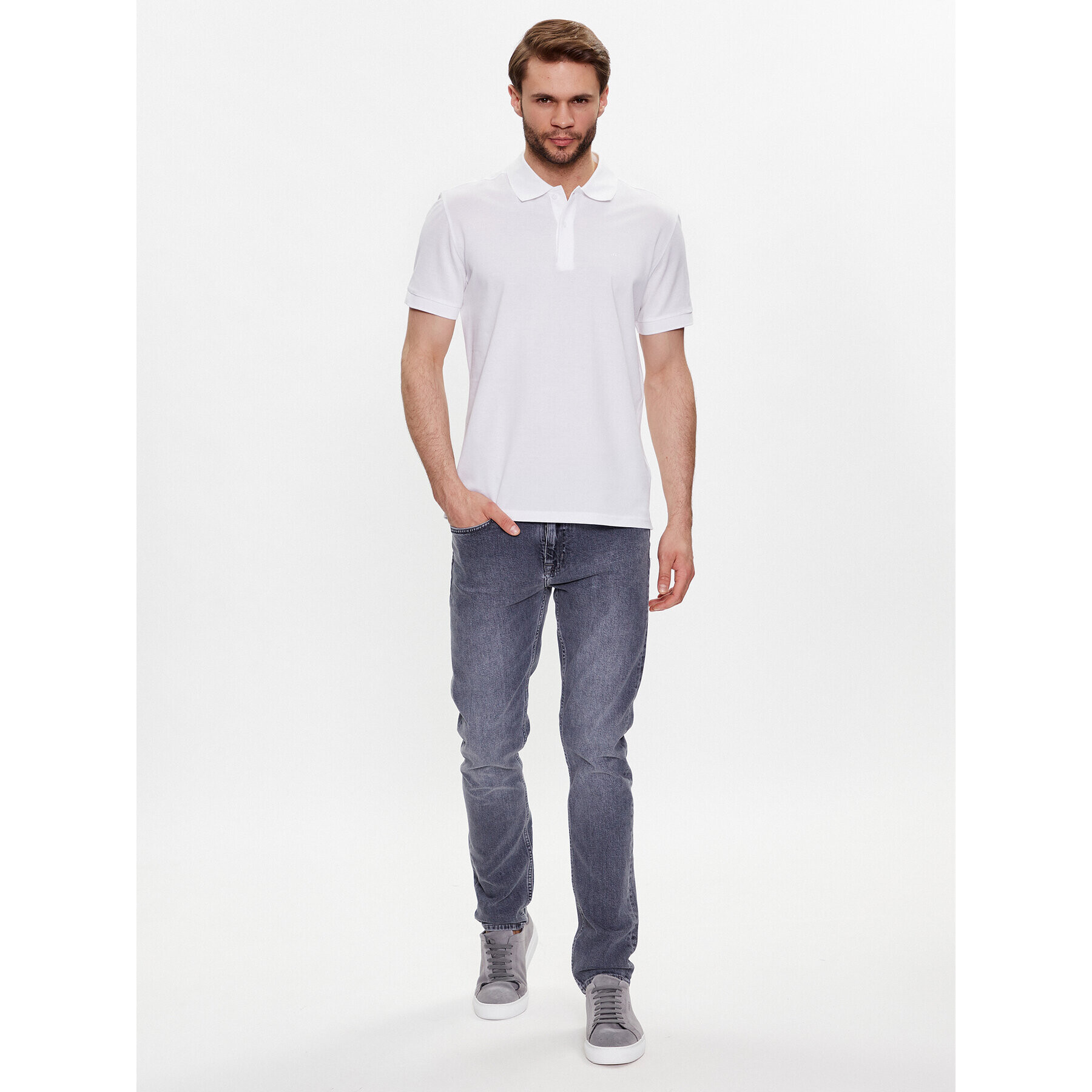 J.Lindeberg Polokošile Troy FMJT09639 Bílá Regular Fit - Pepit.cz