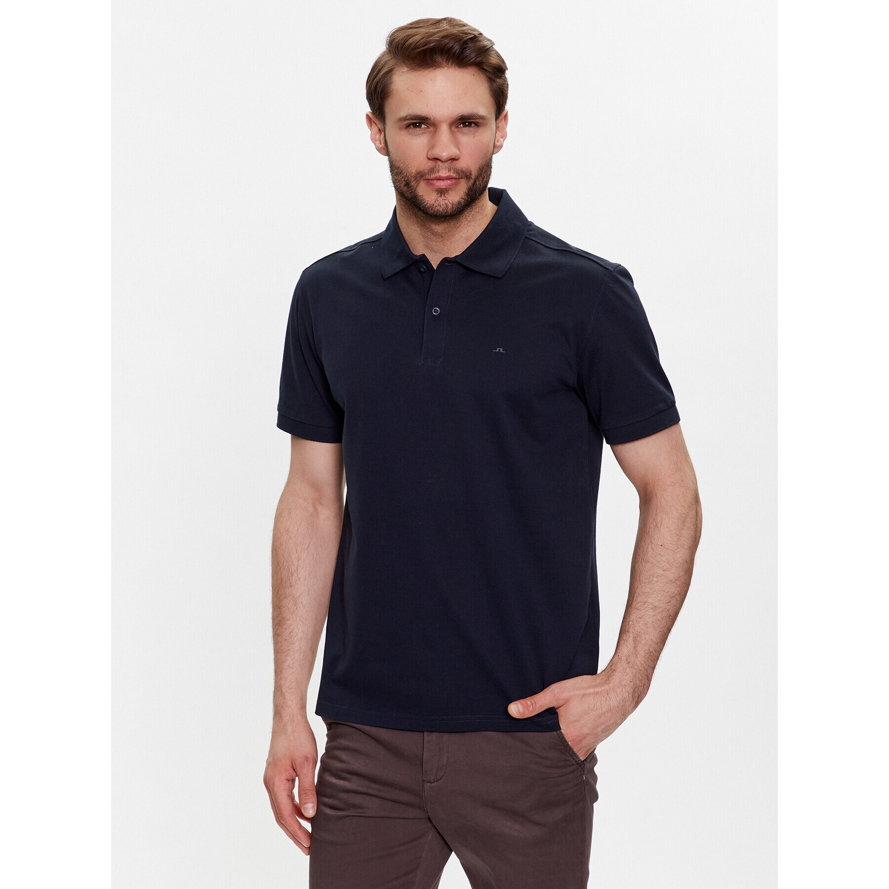 J.Lindeberg Polokošile Troy FMJT09639 Tmavomodrá Regular Fit - Pepit.cz