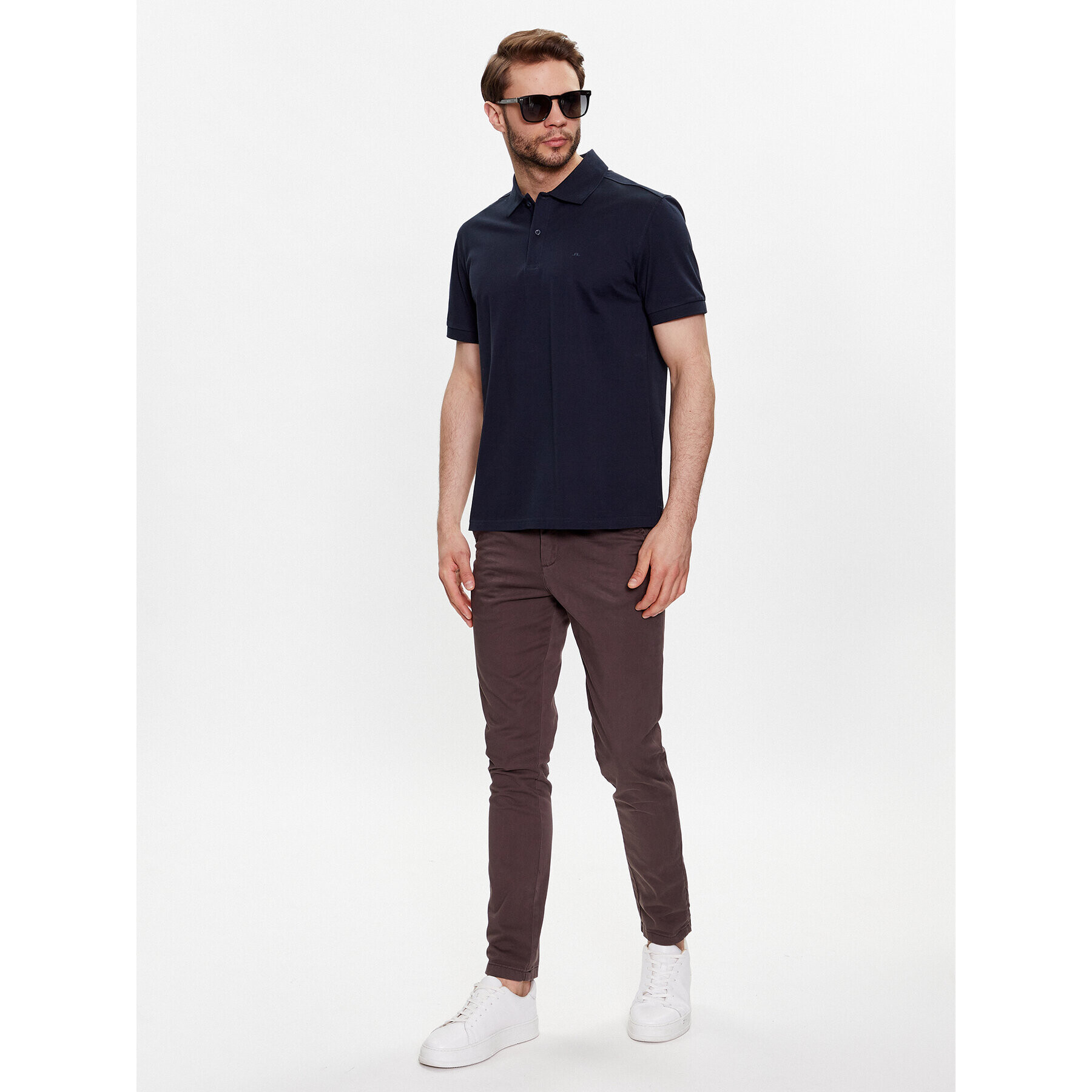 J.Lindeberg Polokošile Troy FMJT09639 Tmavomodrá Regular Fit - Pepit.cz