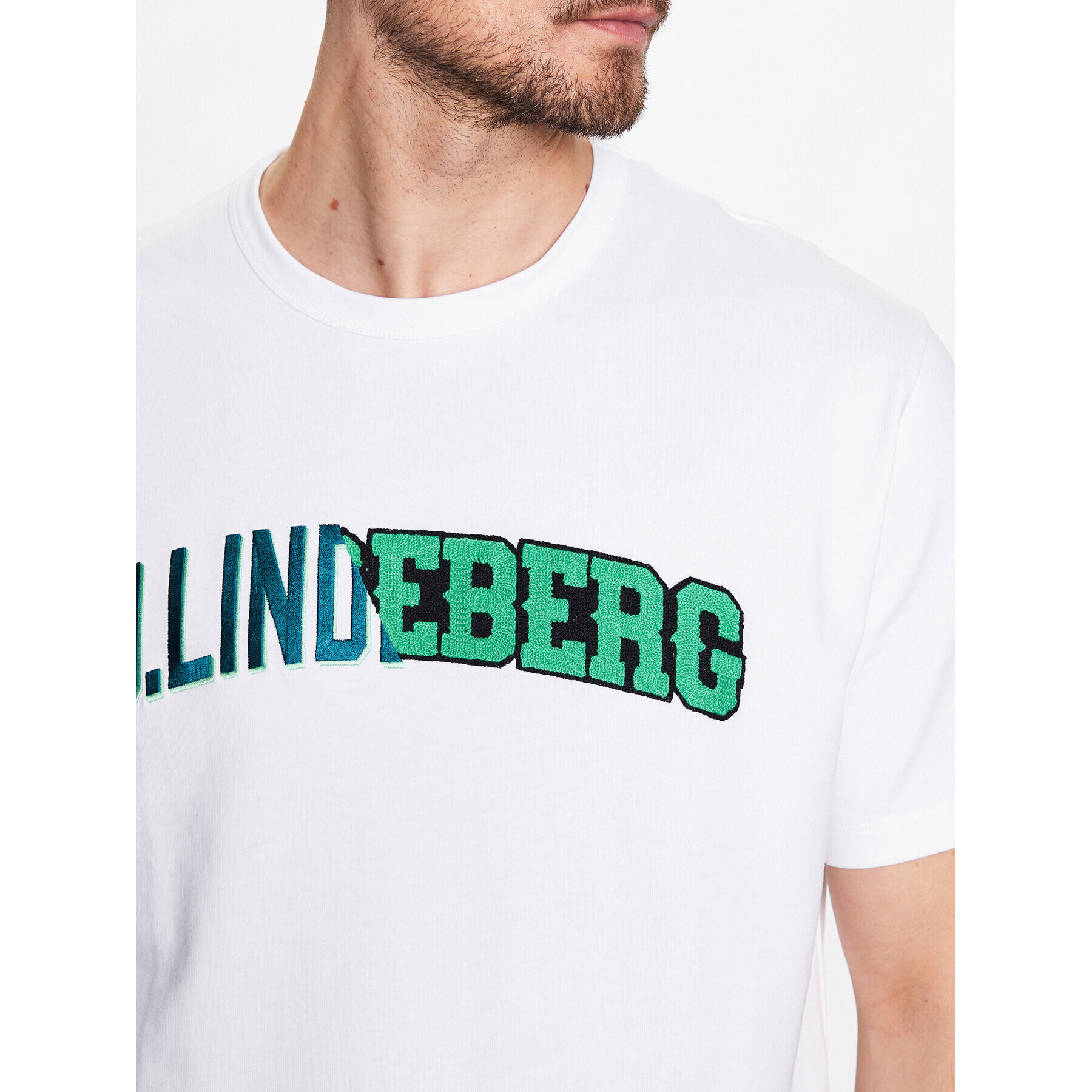 J.Lindeberg T-Shirt Camilo FMJT07732 Bílá Regular Fit - Pepit.cz