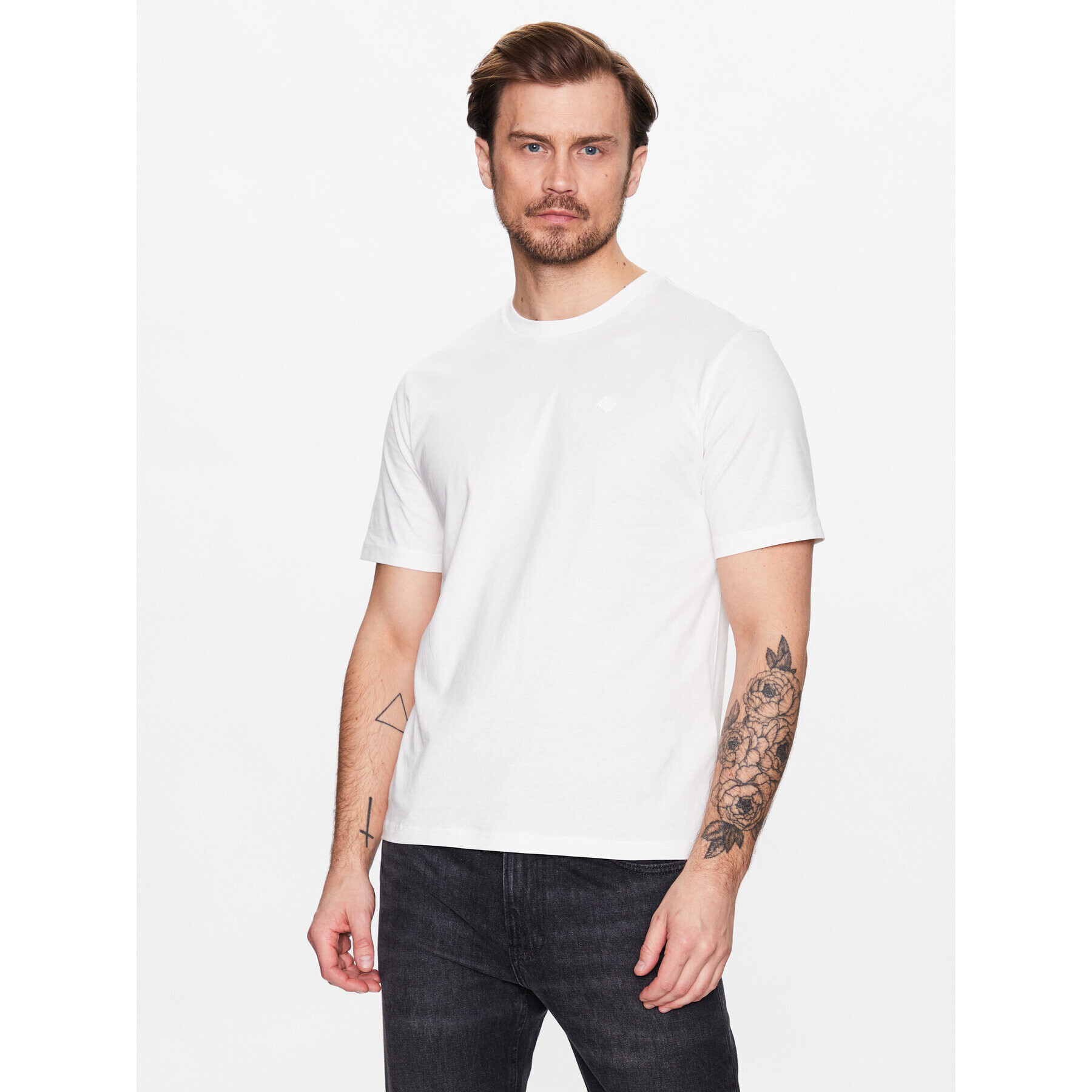 J.Lindeberg T-Shirt Dale Diamond FMJT07727 Bílá Regular Fit - Pepit.cz