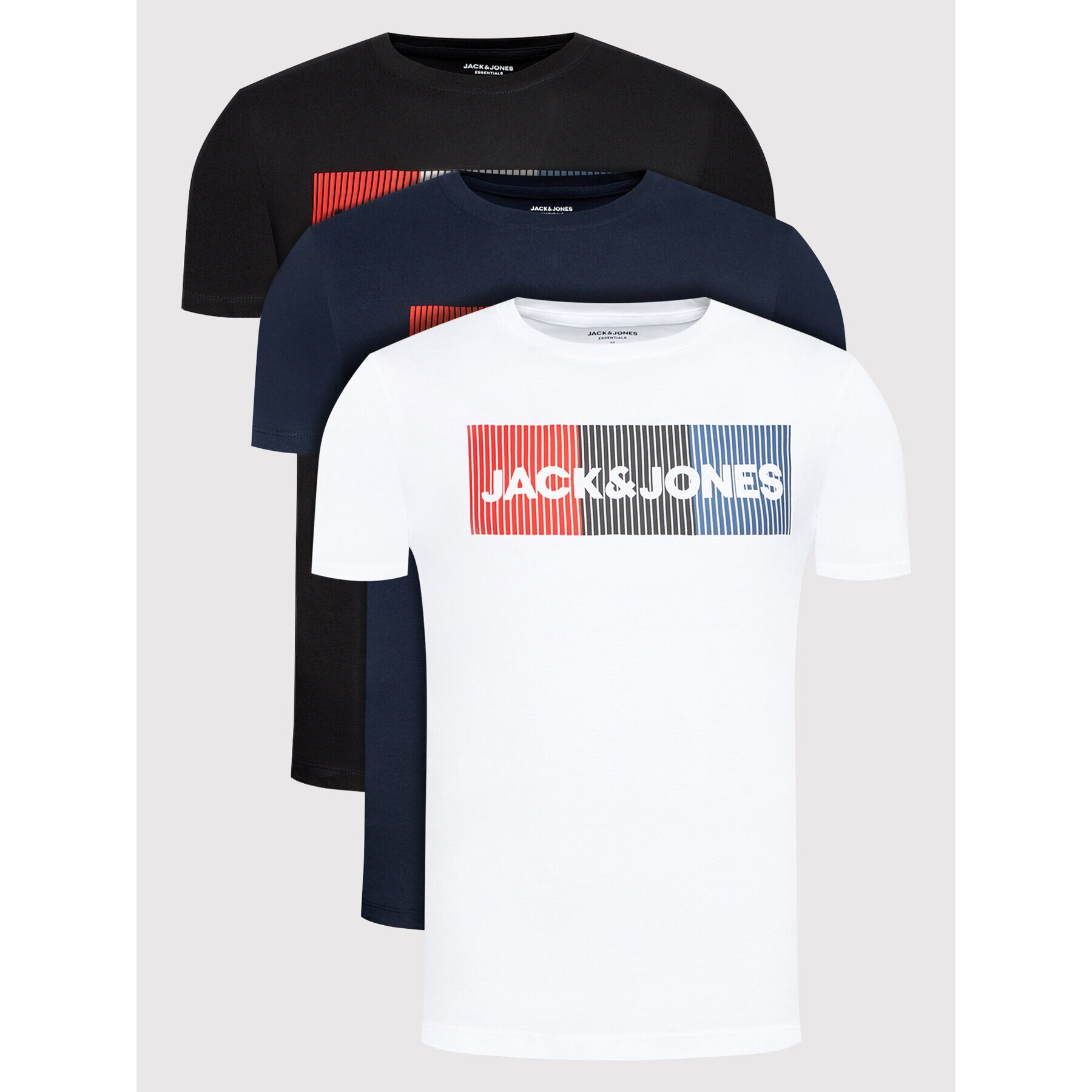 Jack&Jones 3-dílná sada T-shirts Corp 12191762 Barevná Regular Fit - Pepit.cz