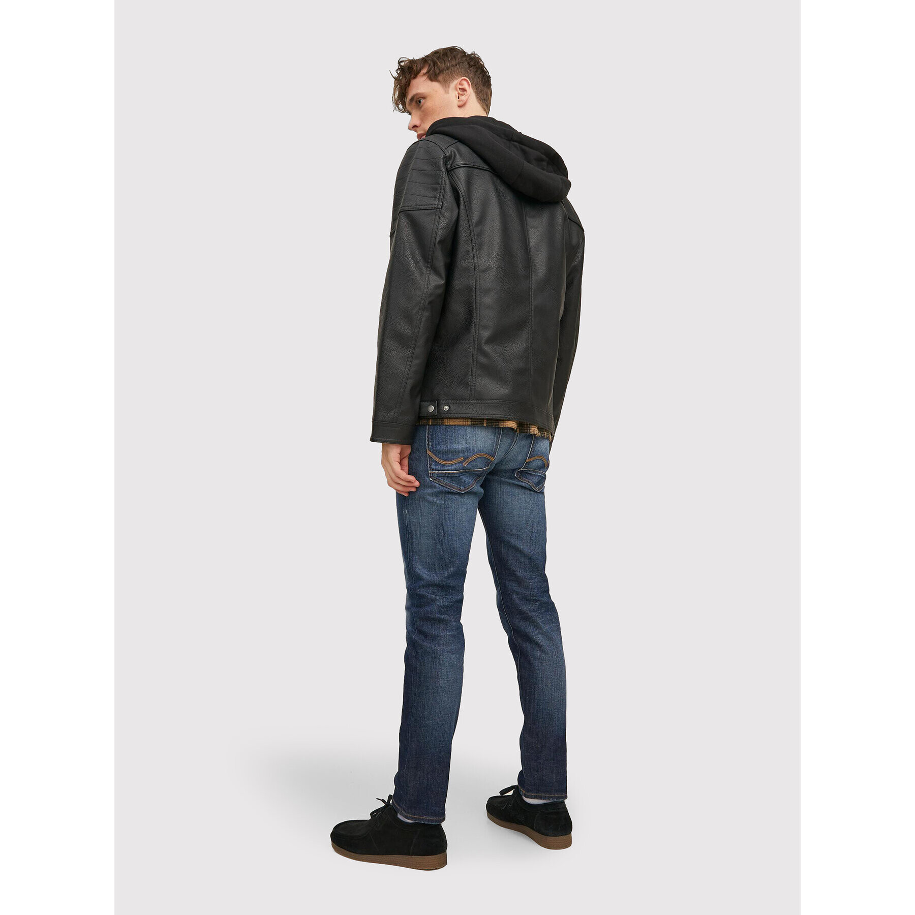 Jack&Jones Bunda z imitace kůže Rocky 12216997 Černá Regular Fit - Pepit.cz