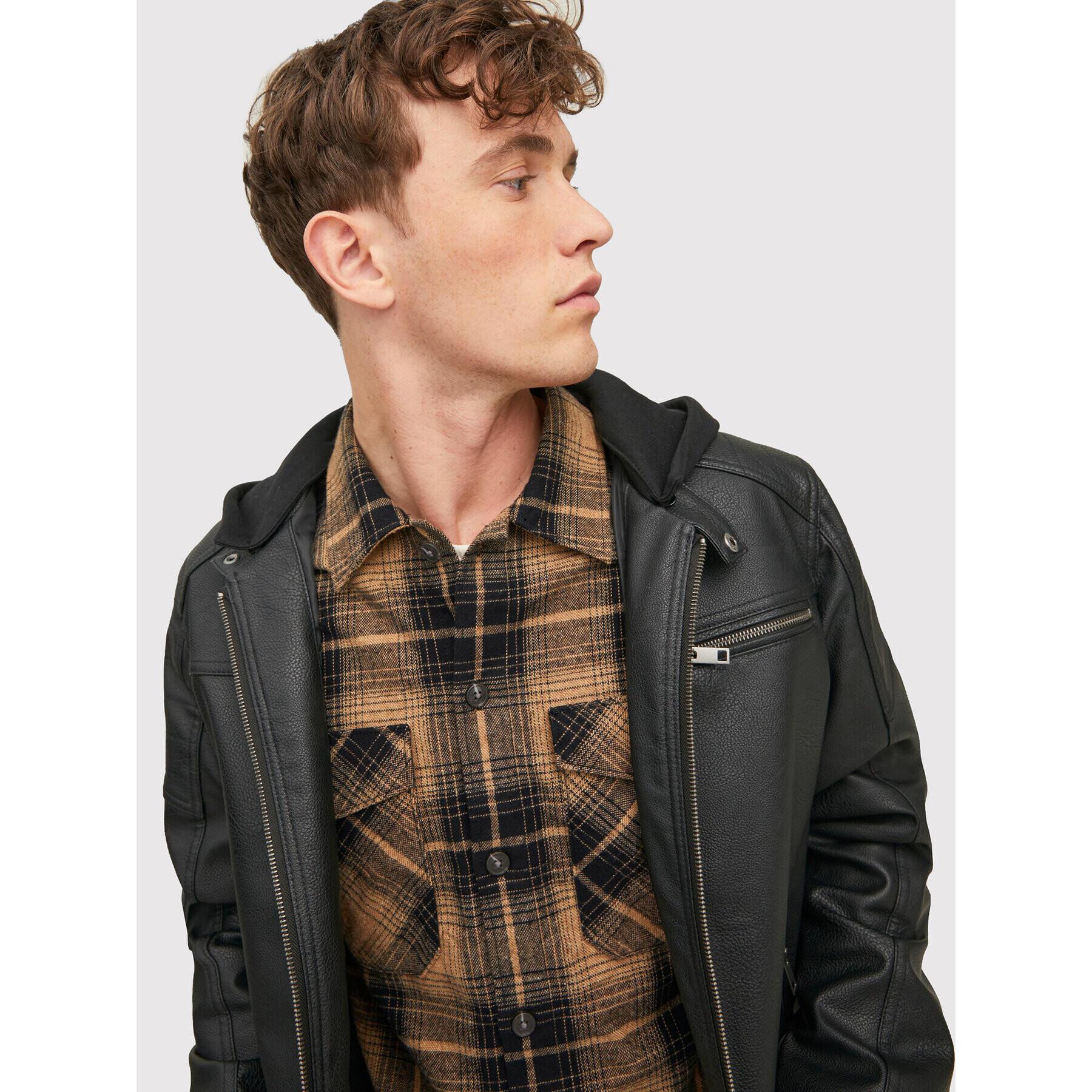 Jack&Jones Bunda z imitace kůže Rocky 12216997 Černá Regular Fit - Pepit.cz