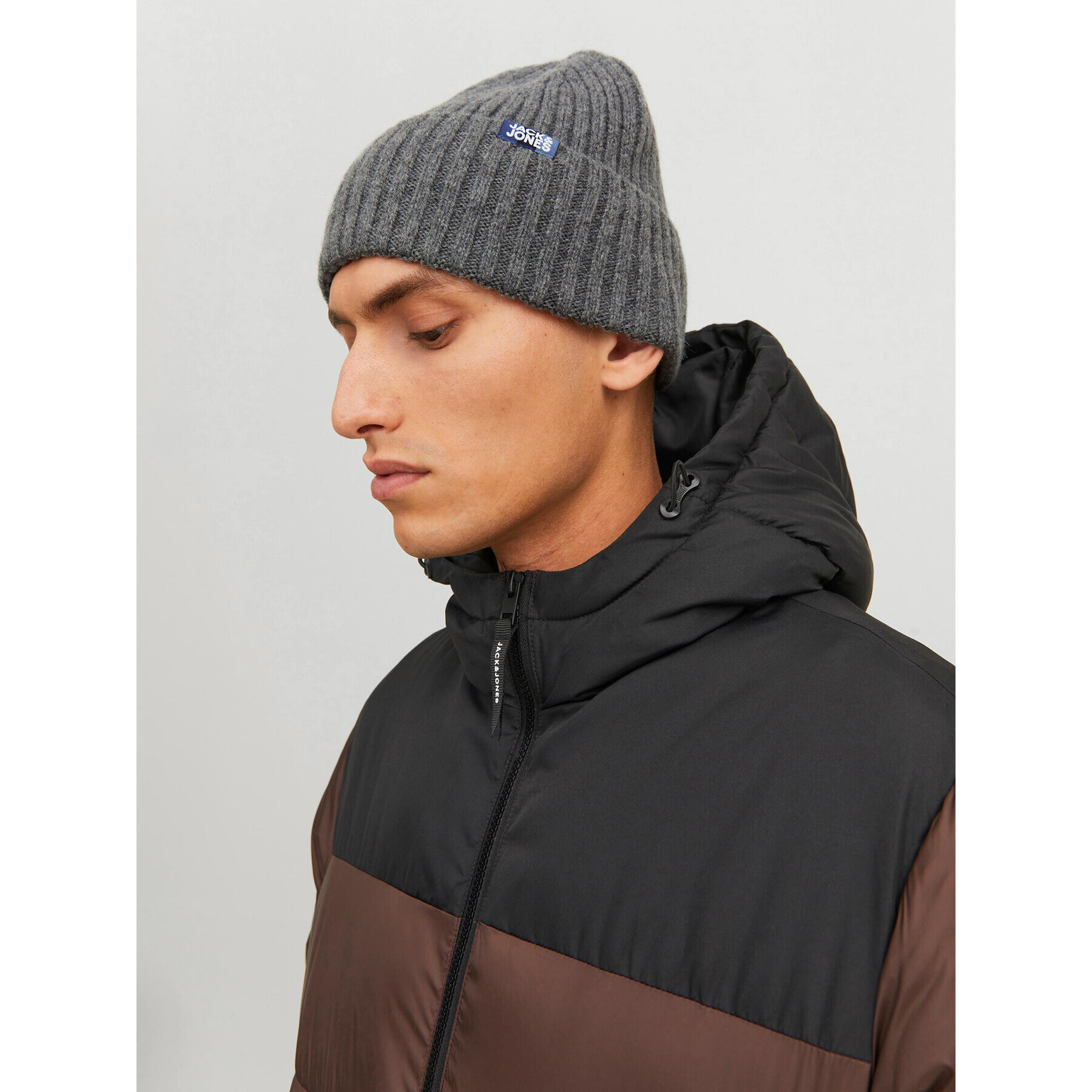 Jack&Jones Čepice 12195049 Šedá - Pepit.cz