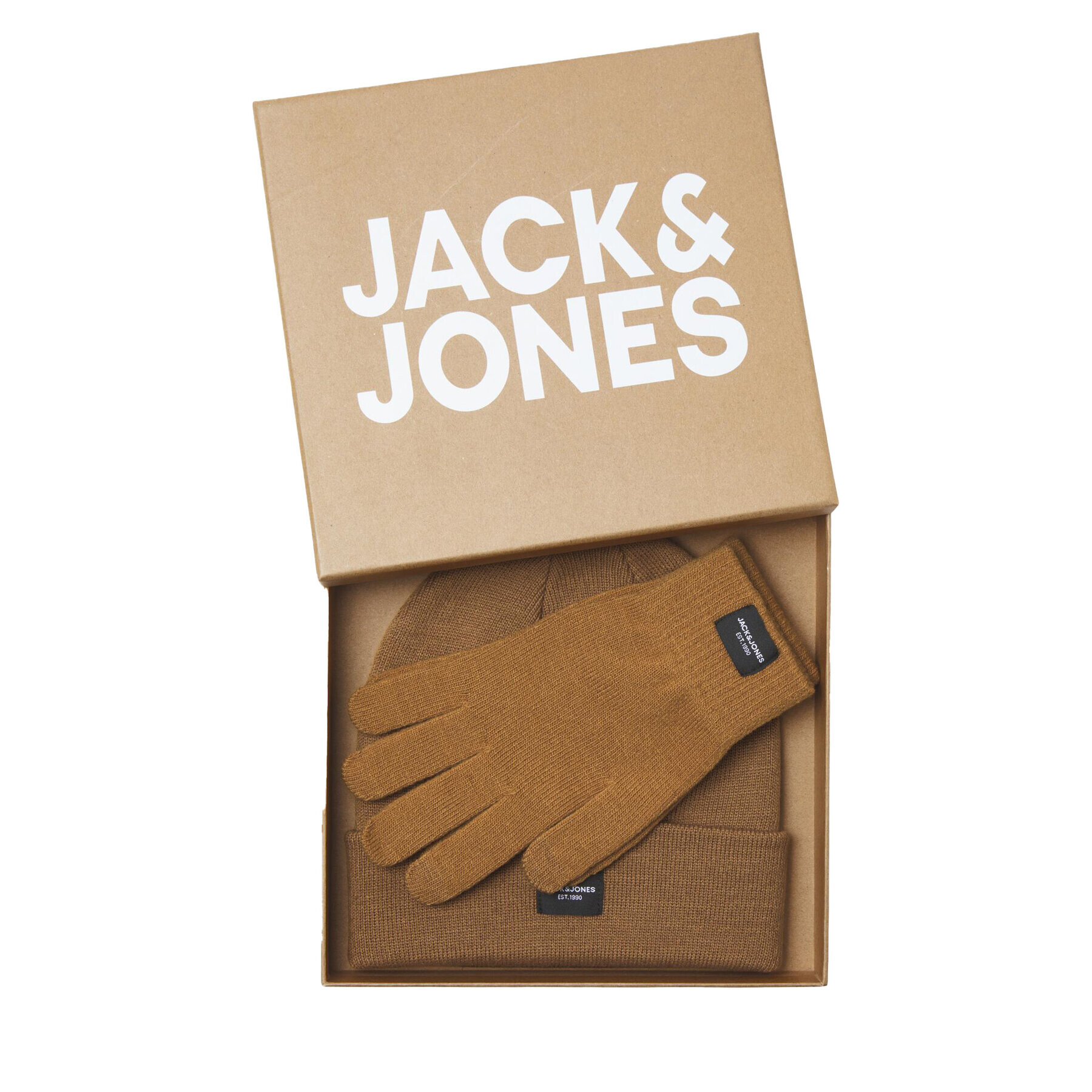 Jack&Jones Čepice a rukavice 12168383 Hnědá - Pepit.cz