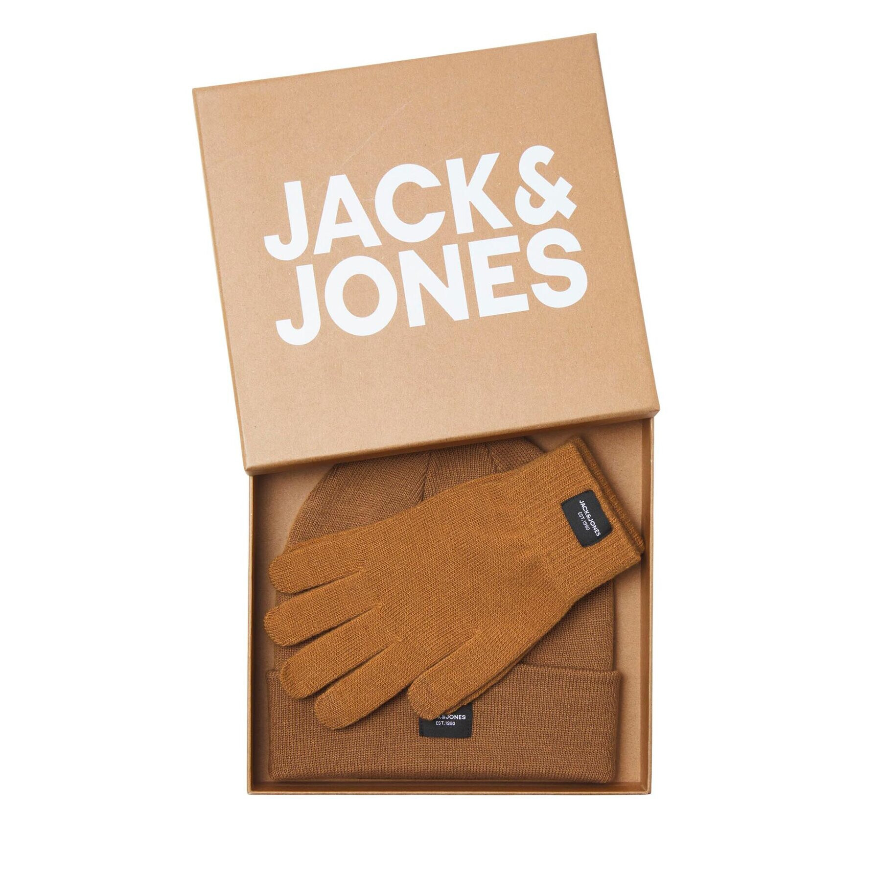 Jack&Jones Čepice a rukavice 12168383 Hnědá - Pepit.cz