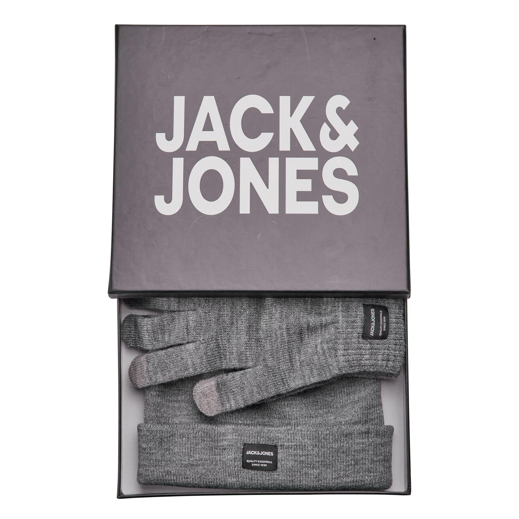 Jack&Jones Čepice a rukavice 12168383 Šedá - Pepit.cz