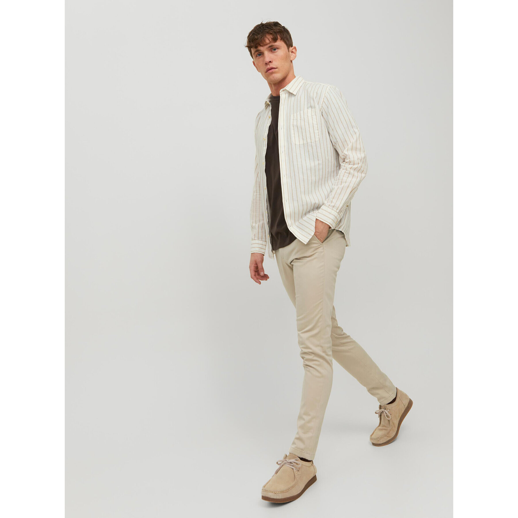 Jack&Jones Chino kalhoty 12150148 Béžová Slim Fit - Pepit.cz