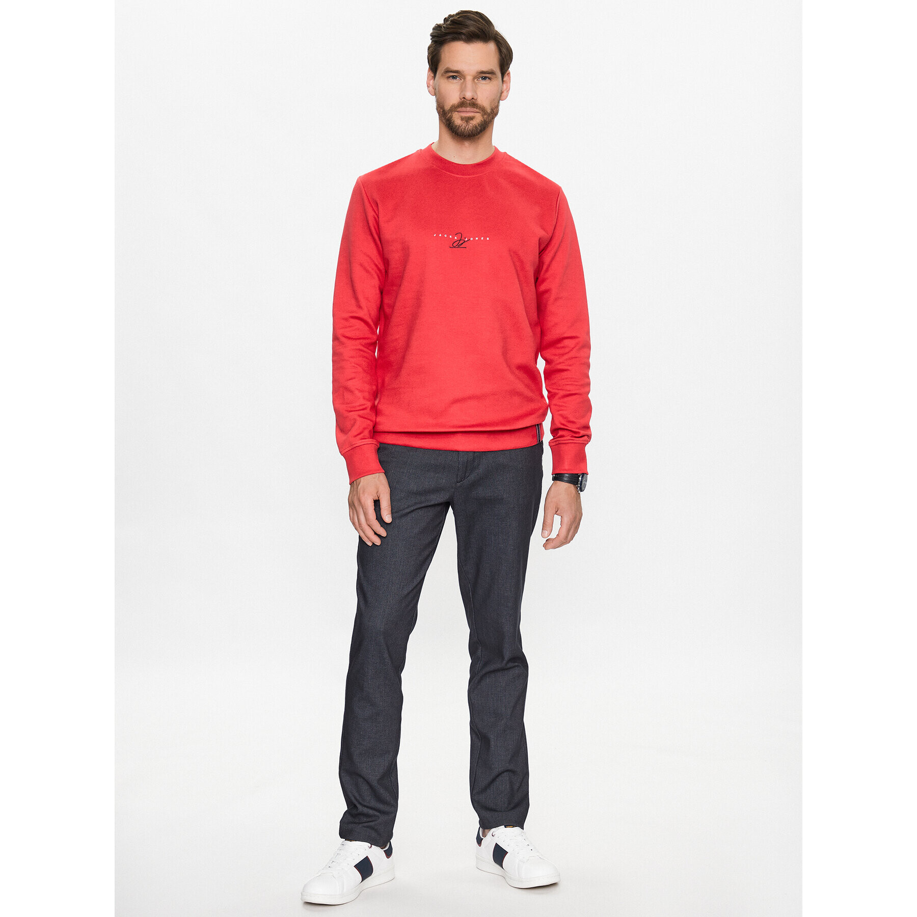 Jack&Jones Kalhoty z materiálu Marco 12234667 Tmavomodrá Slim Fit - Pepit.cz