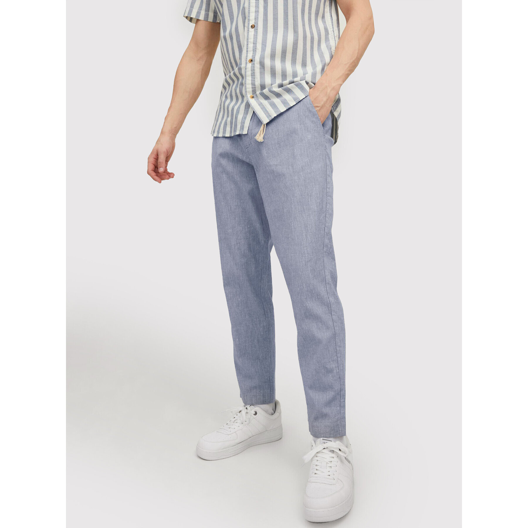 Jack&Jones Chino kalhoty Ace Sky 12210112 Modrá Carrot Fit - Pepit.cz