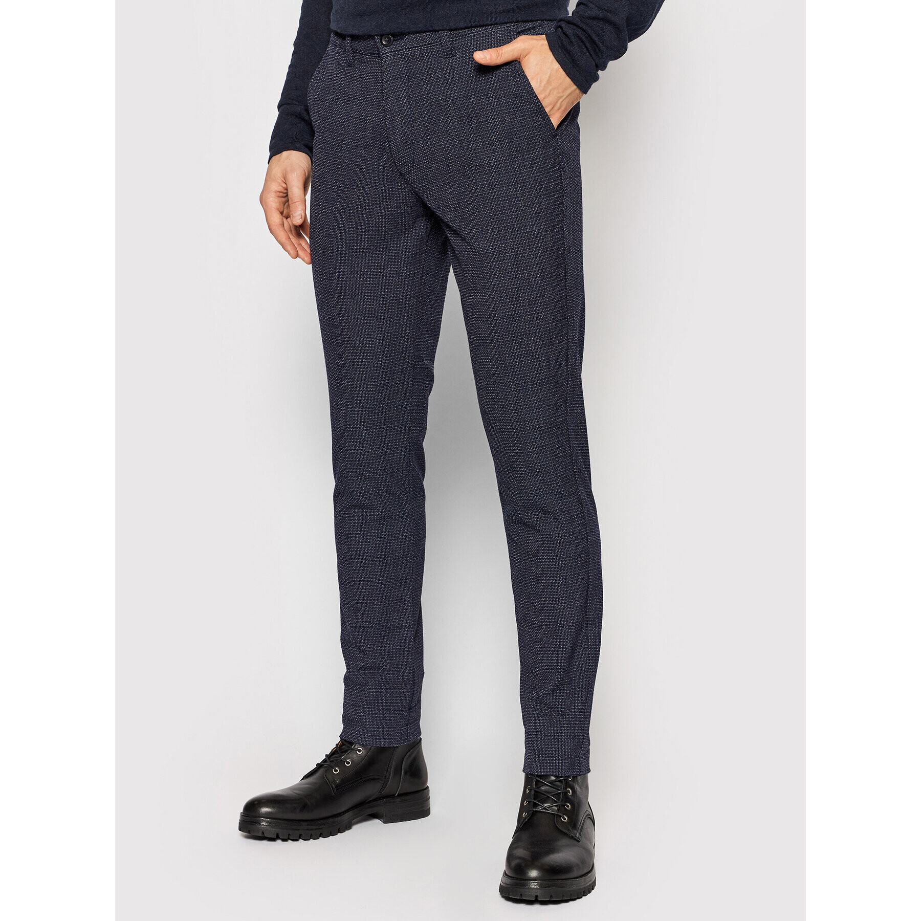 Jack&Jones Chino kalhoty Marco 12176525 Tmavomodrá Slim Fit - Pepit.cz