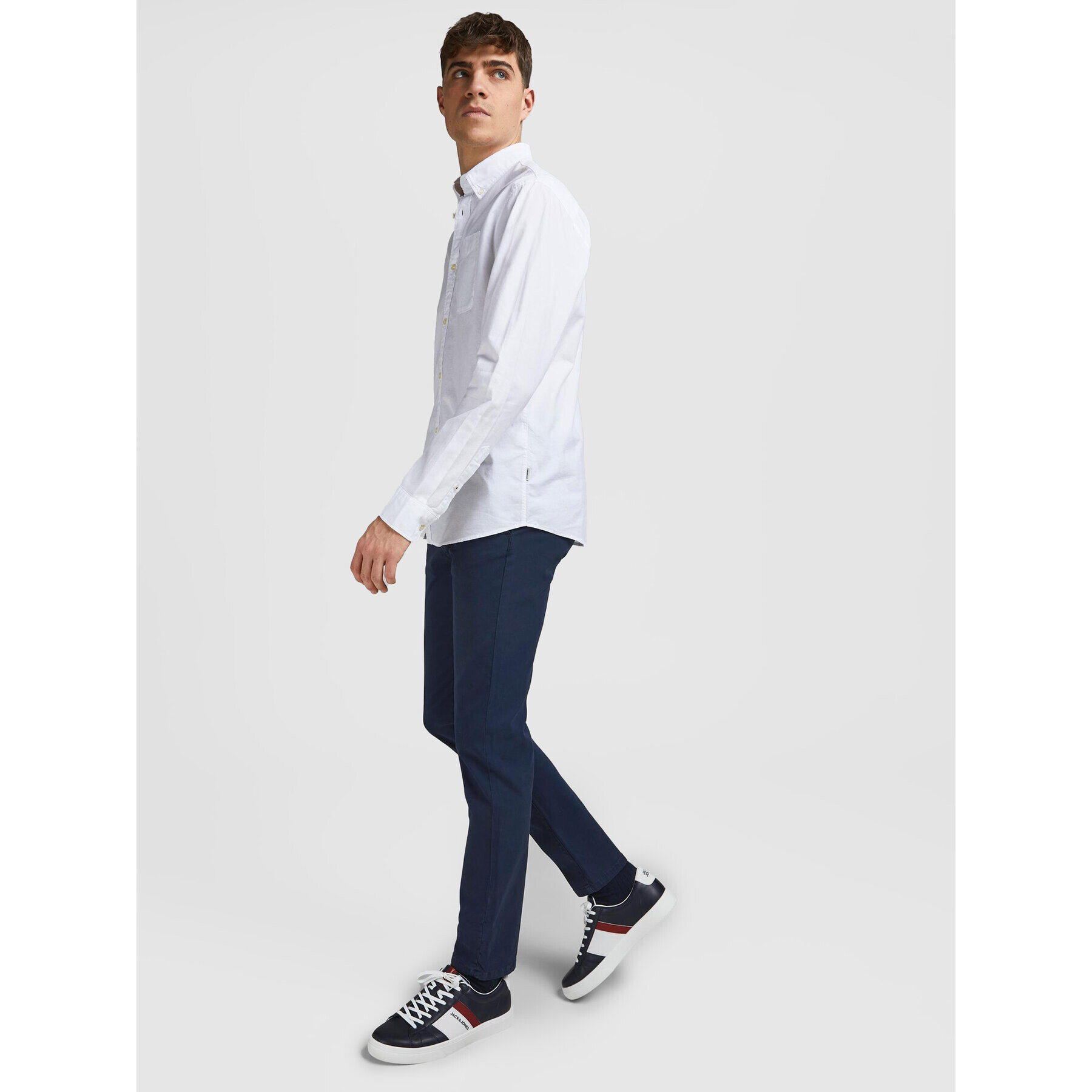 Jack&Jones Chino kalhoty Marco 12184901 Tmavomodrá Slim Fit - Pepit.cz