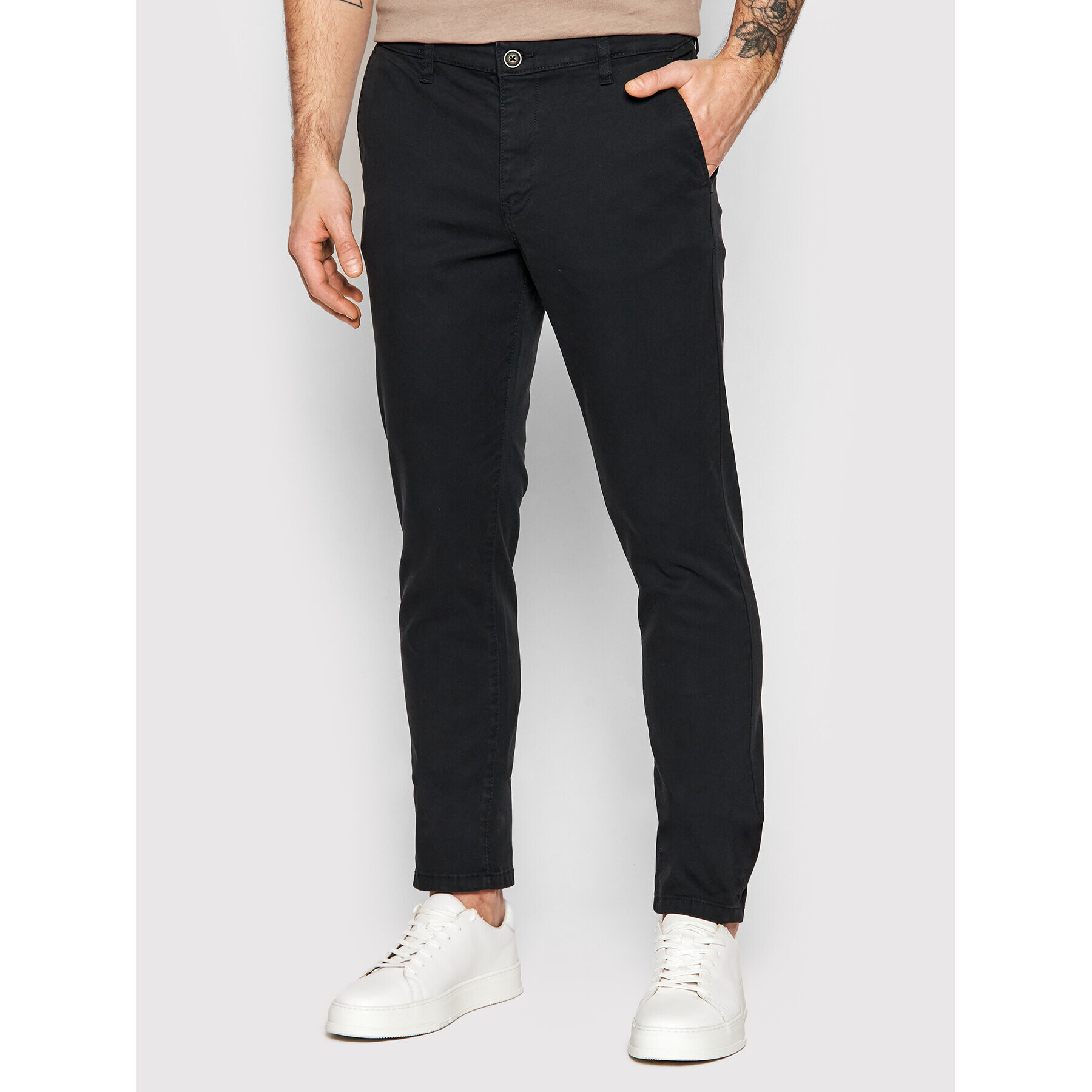 Jack&Jones Chino kalhoty Marco 12193816 Černá Slim Fit - Pepit.cz