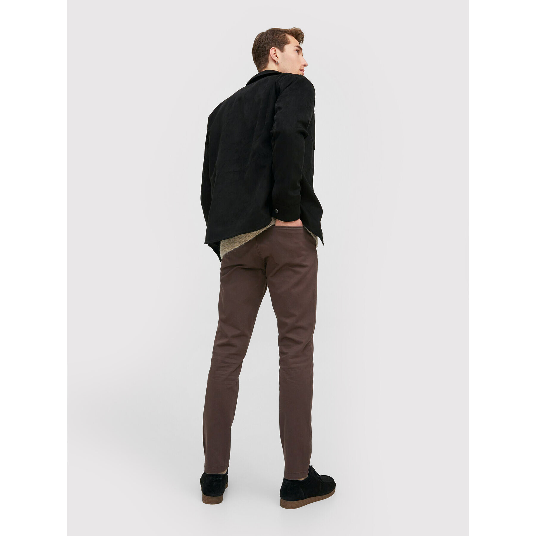 Jack&Jones Chino kalhoty Marco 12212136 Hnědá Slim Fit - Pepit.cz