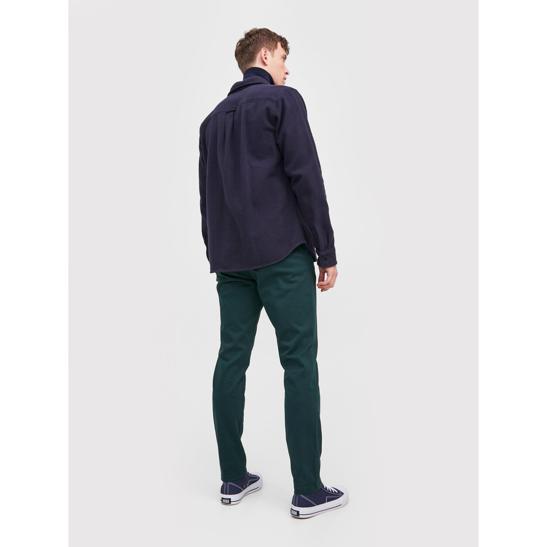 Jack&Jones Chino kalhoty Marco 12212137 Zelená Slim Fit - Pepit.cz